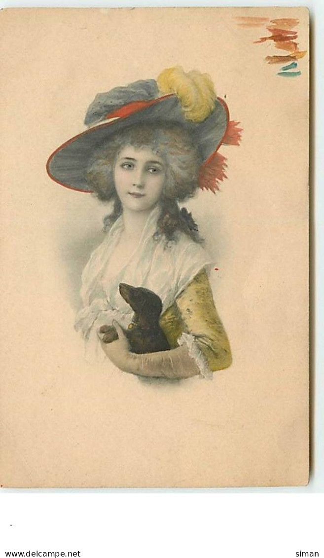 N°12827 - MM Vienne N°571 - Portrait D'une Jeune Femme Portant Un Chien Dans Les Bras - Vienne