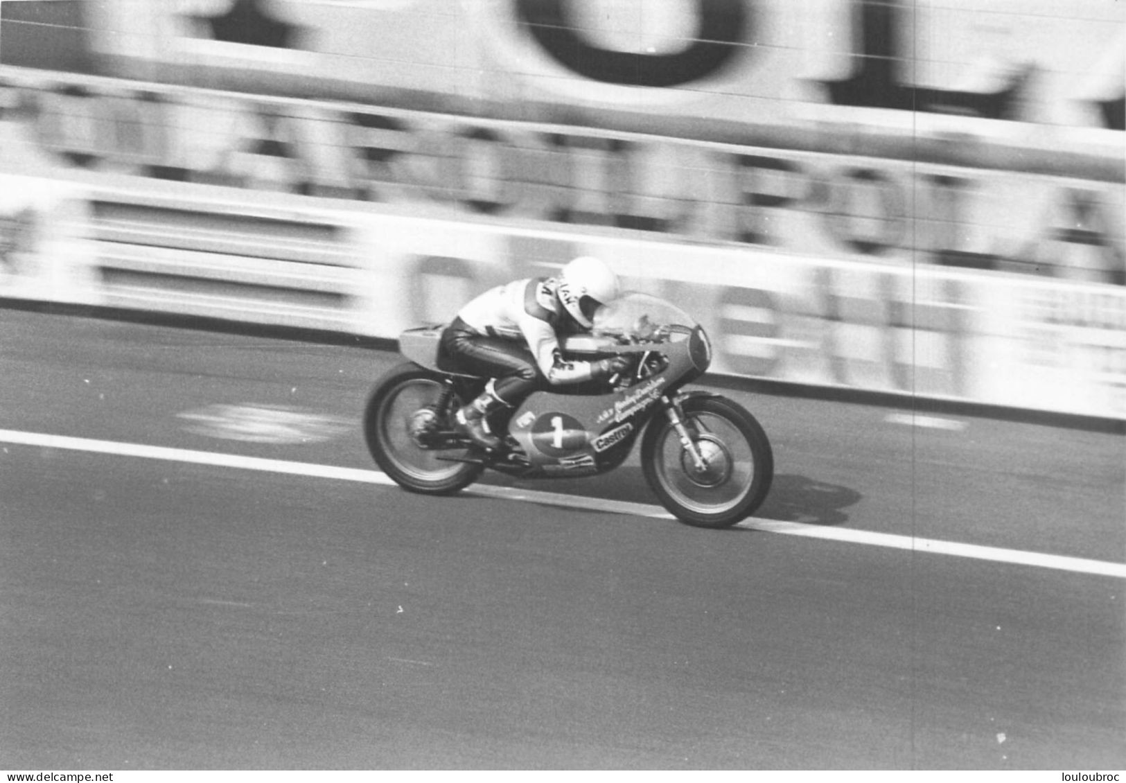 PILOTE WALTER VILLA SUR HARLEY DAVIDSON 250  CC VAINQUEUR  GRAND PRIX DE FRANCE MOTO 1976 AU MANS PHOTO DE PRESSE  17X12 - Sports