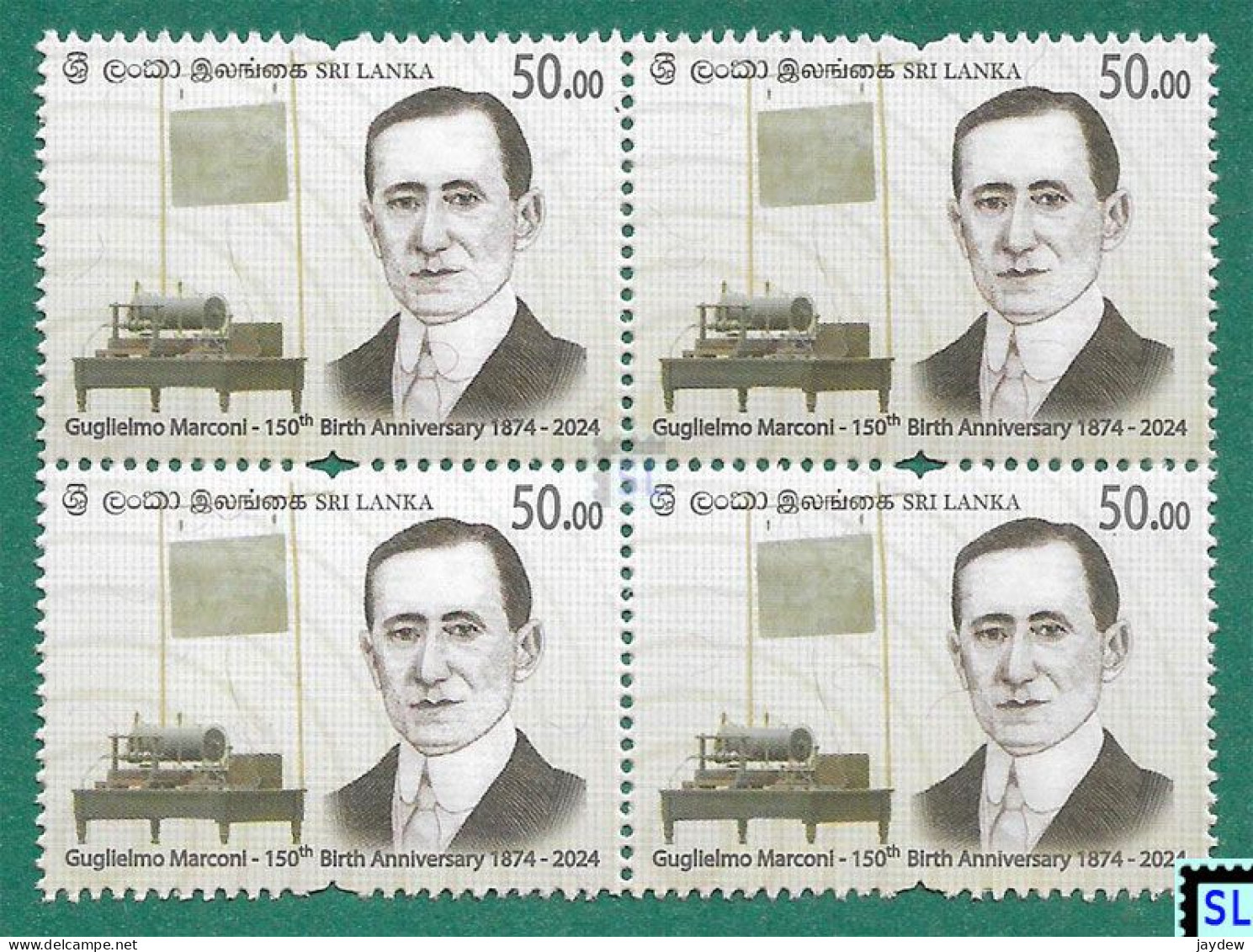 Sri Lanka Stamps 2024, Guglielmo Marconi, Italy, Radio, SLBC, MNH - Sri Lanka (Ceilán) (1948-...)