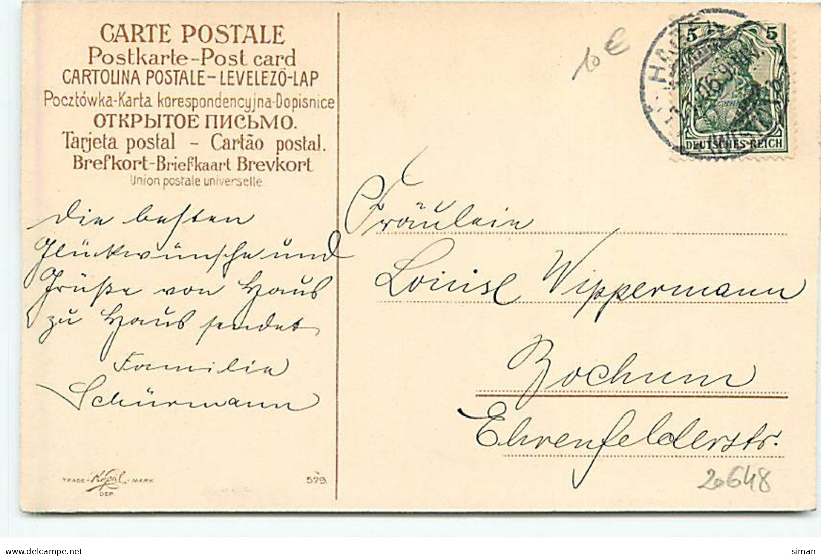 N°20648 - Herzlichen Glückwunsch Zum Neuen Jahre 1906 - Anges Près D'un éphéméride - Anno Nuovo