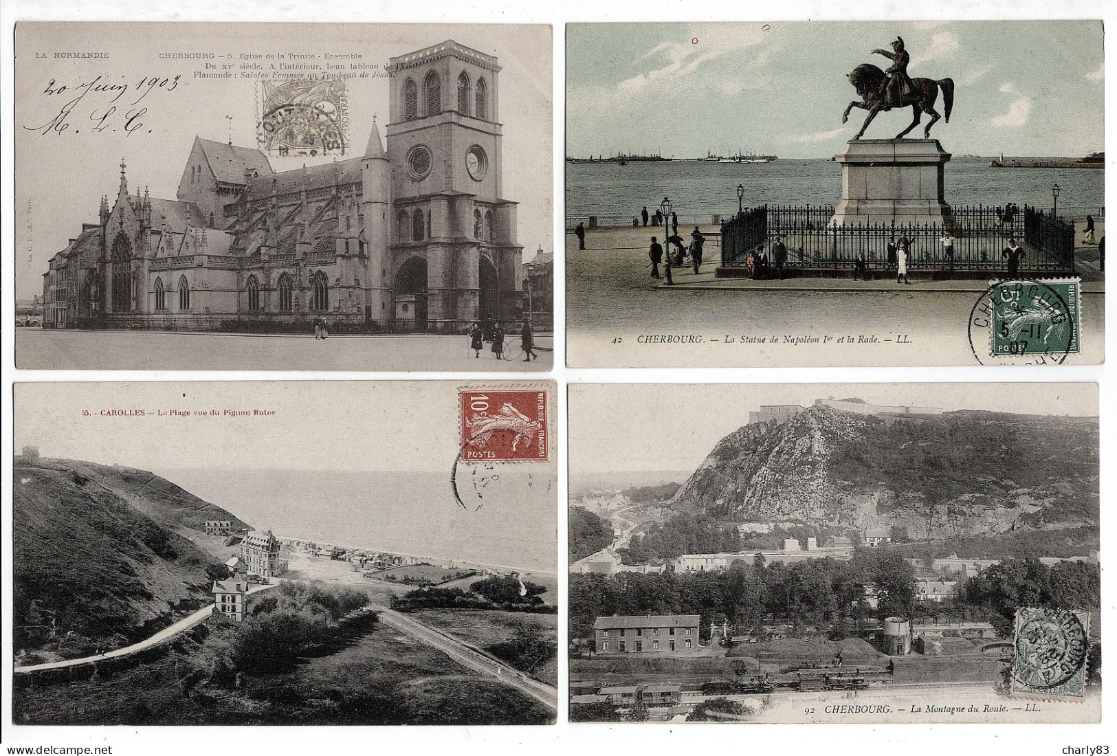 LOT DE 40 CARTES POSTALES ANCIENNES DE FRANCE DEPT 50   REF150 - 5 - 99 Postkaarten