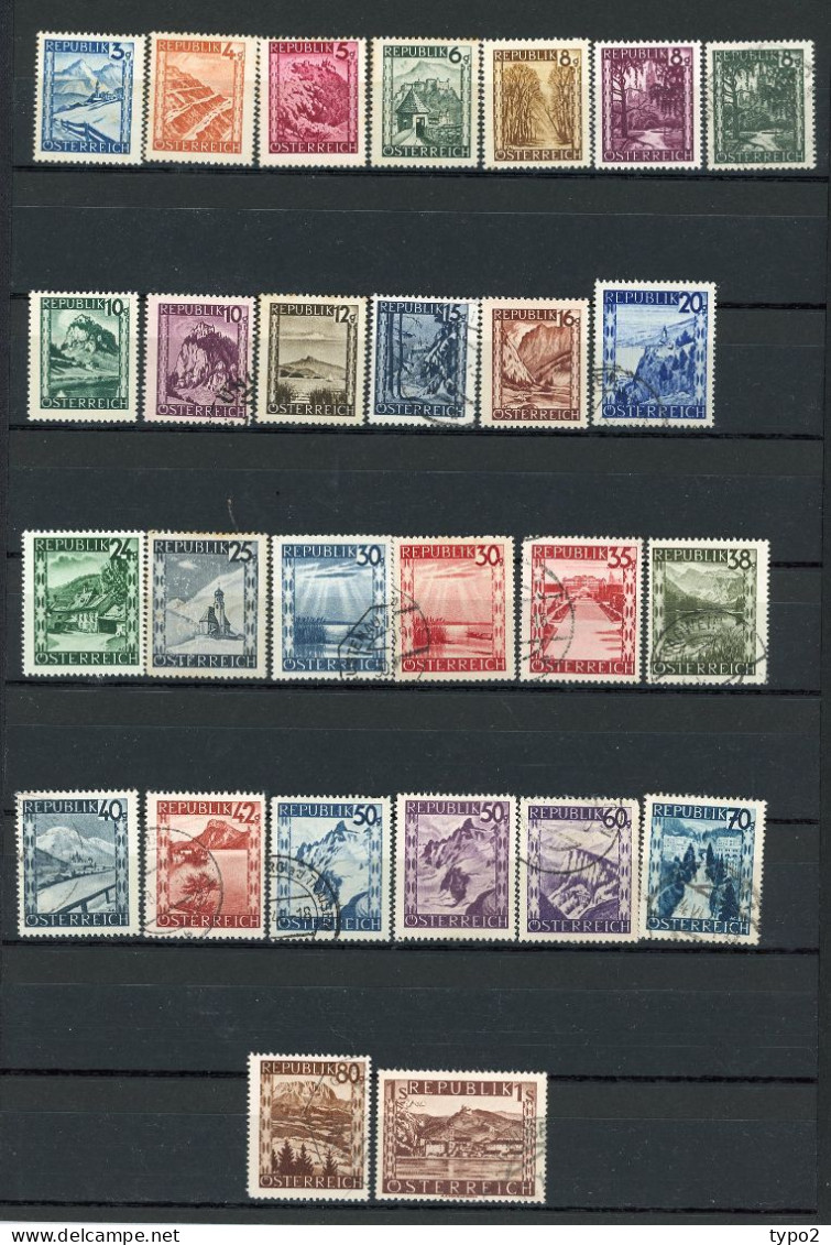 AUTRICHE - 1945  Yv. N° 600 à 629, Sauf 615,621,625,628 *, (o) Série Courante Cote 5,45  Euro  BE 2 Scans - Unused Stamps