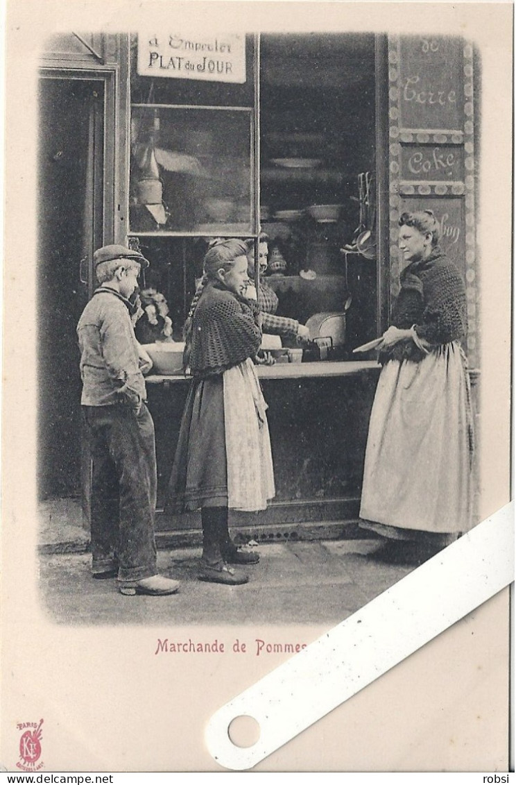 75 Petits Métiers,  " à La Palette Rouge" ,  Marchand De Pommes Frites,  D4032 - Petits Métiers à Paris