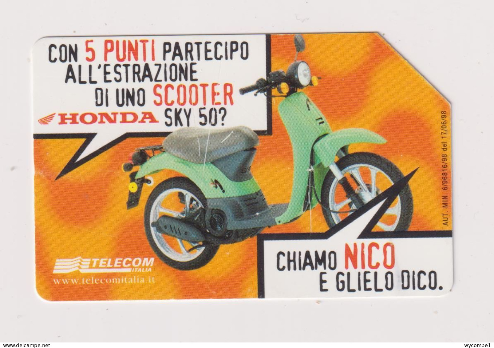 ITALY -  Honda Sky 50 Scooter Urmet  Phonecard - Öff. Diverse TK