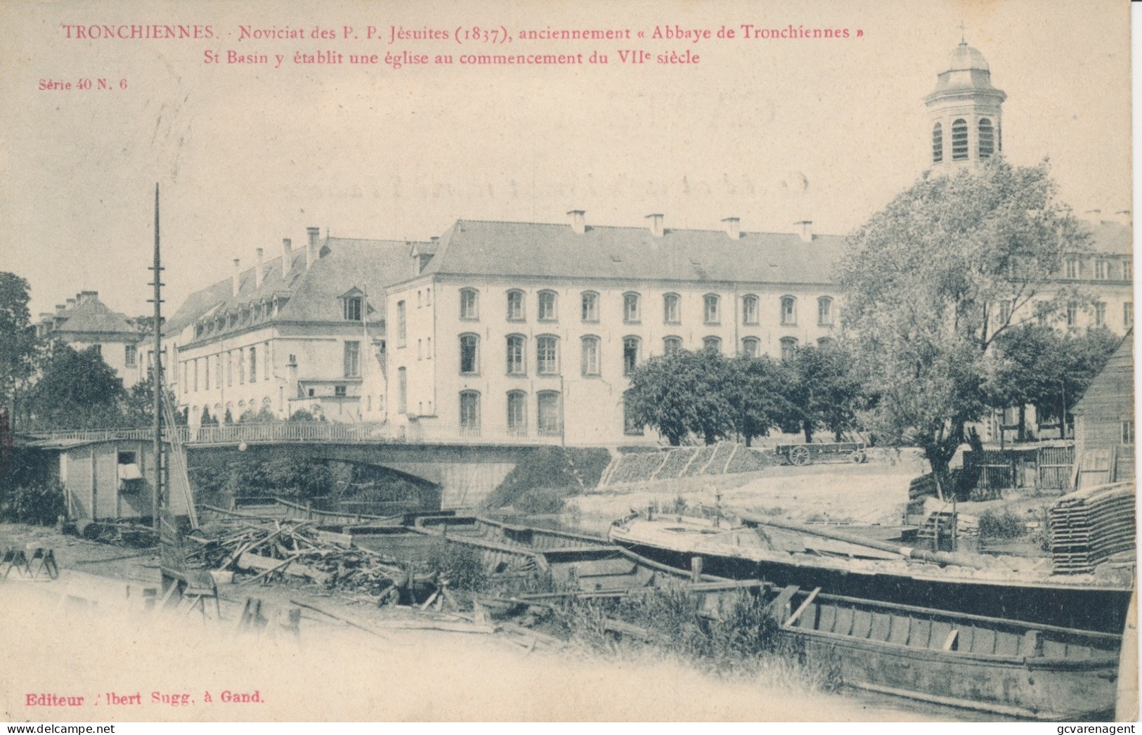 DRONGEN   NOVICIAT DES P.P. JESUITES ,ANCIENNEMENT ABBAYE DE TRONCHIENNE.  A.SUGG  40/6                       2 SCANS - Gent