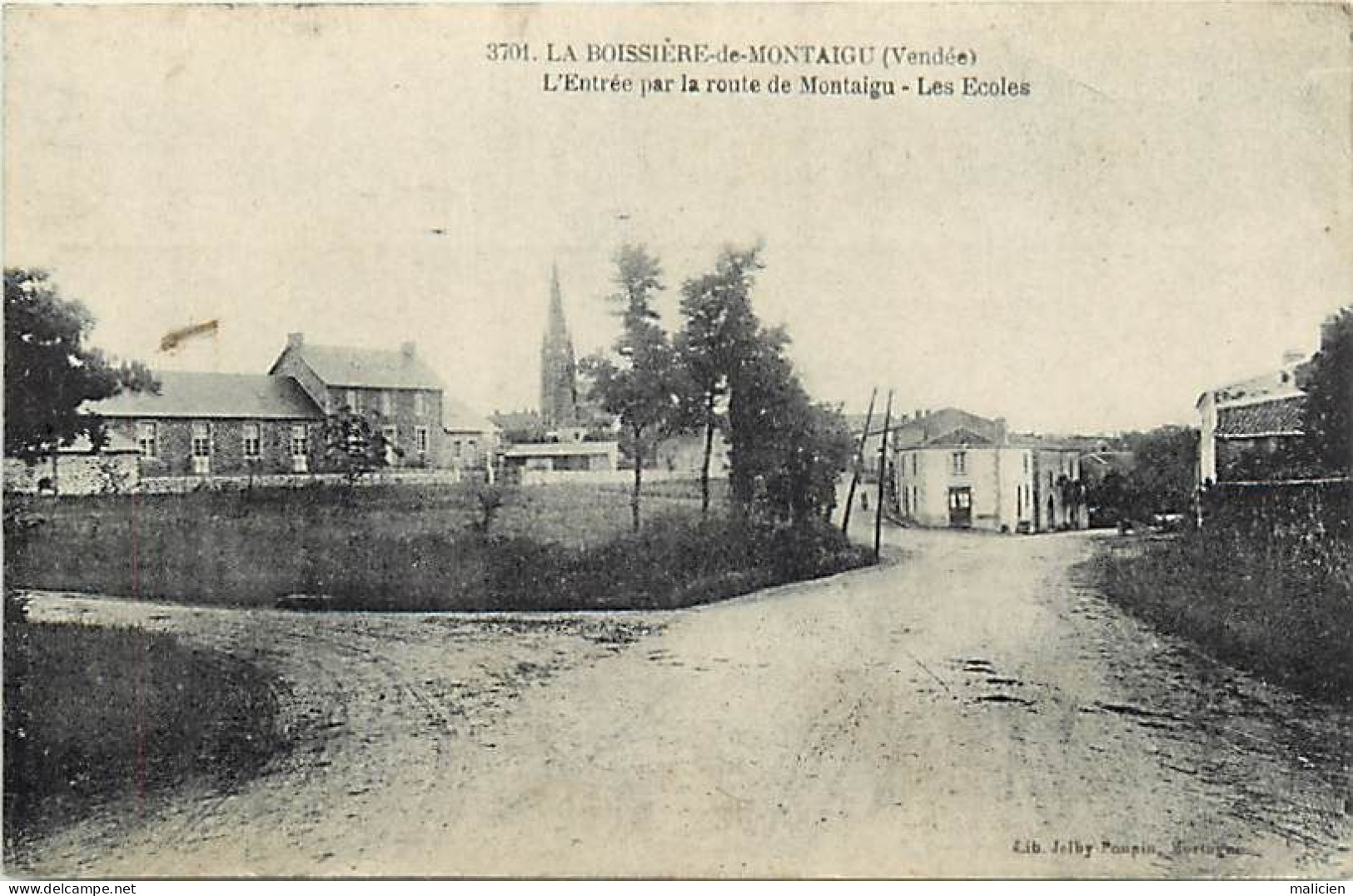 - Vendée -ref-F214- La Boissière De Montaigu - Entrée Par Route De Mortagne - Les Ecoles - Ecole - - Autres & Non Classés