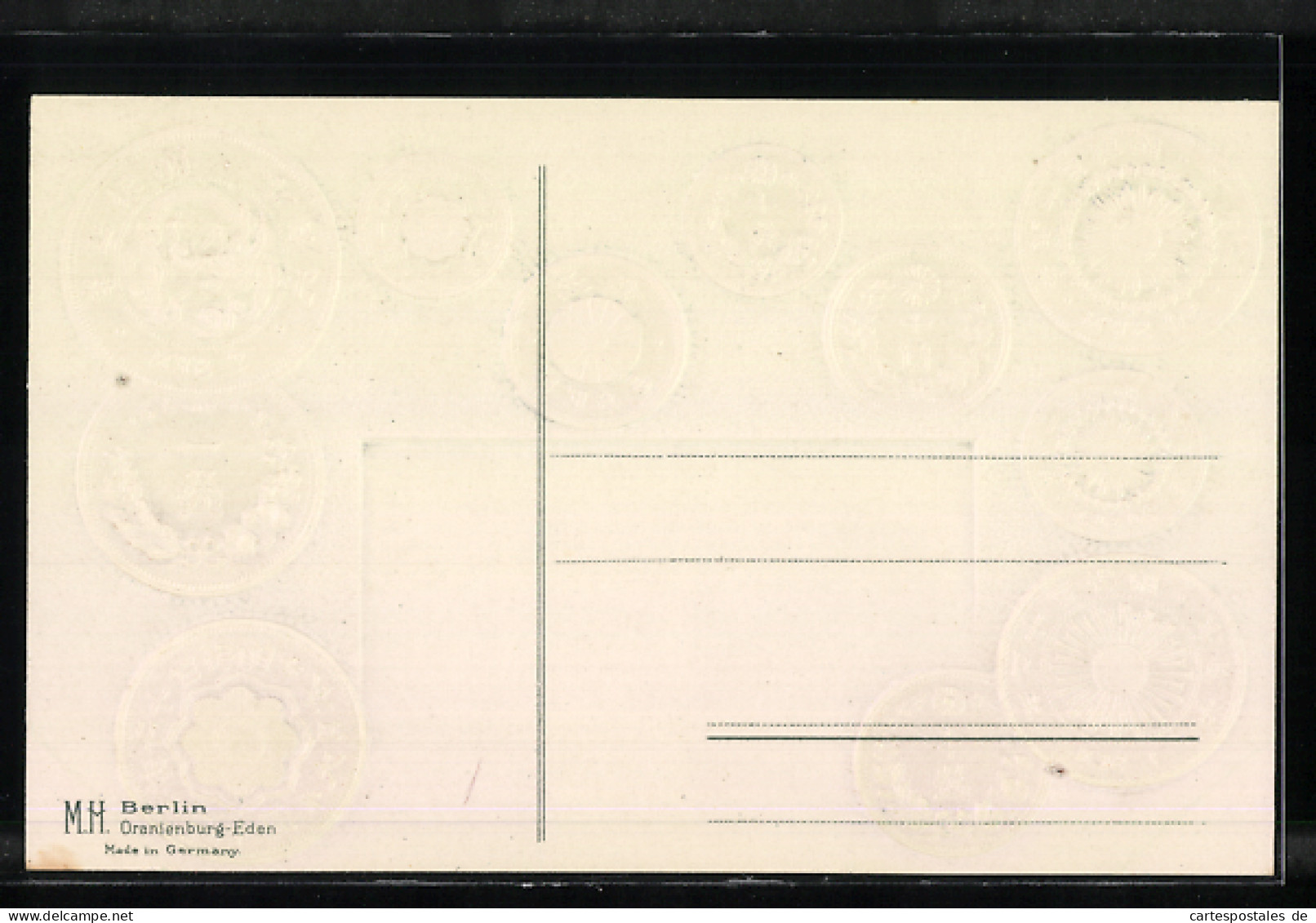 AK Japan, Münzen, Flagge, Werttabelle Yen  - Monedas (representaciones)