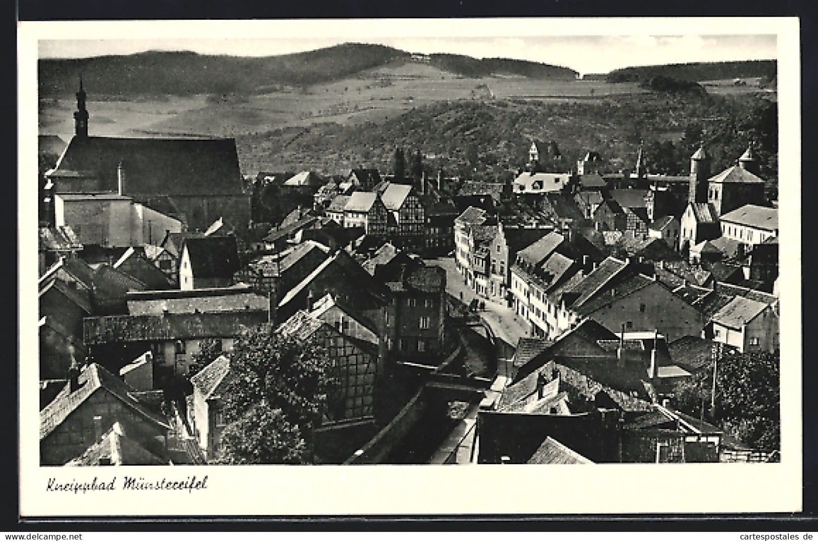 AK Münstereifel, Strassenpartie Mit Kirche  - Muenster