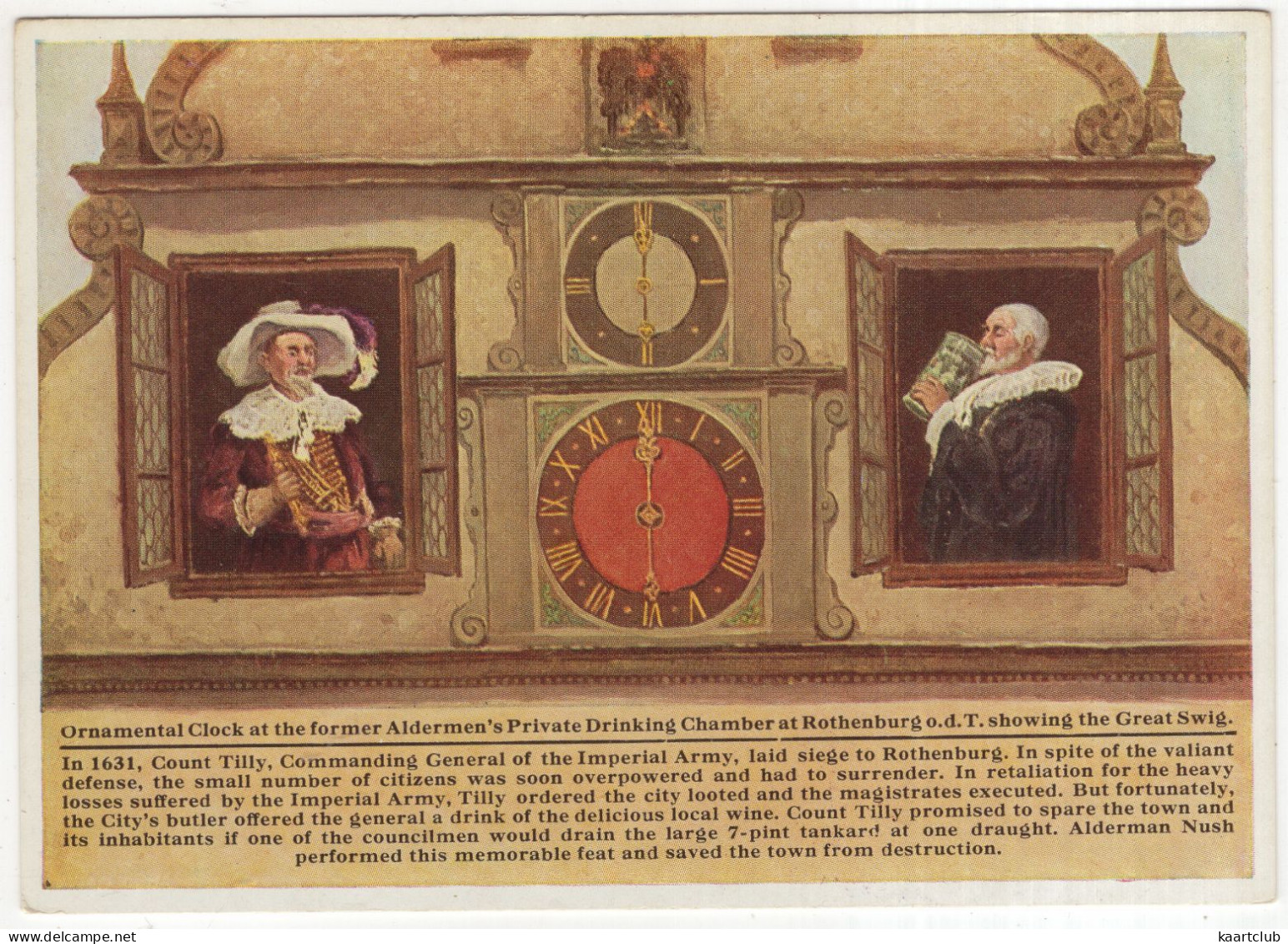 Rothenburg O.d. T. - Ornamental Clock Showing The Great Swig -  (Deutschland) - Rothenburg O. D. Tauber