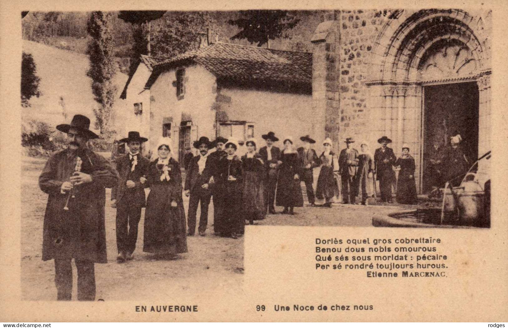 63 , Cpa En AUVERGNE , 99 , Une Noce De Chez Nous (14660.V24) - Auvergne Types D'Auvergne
