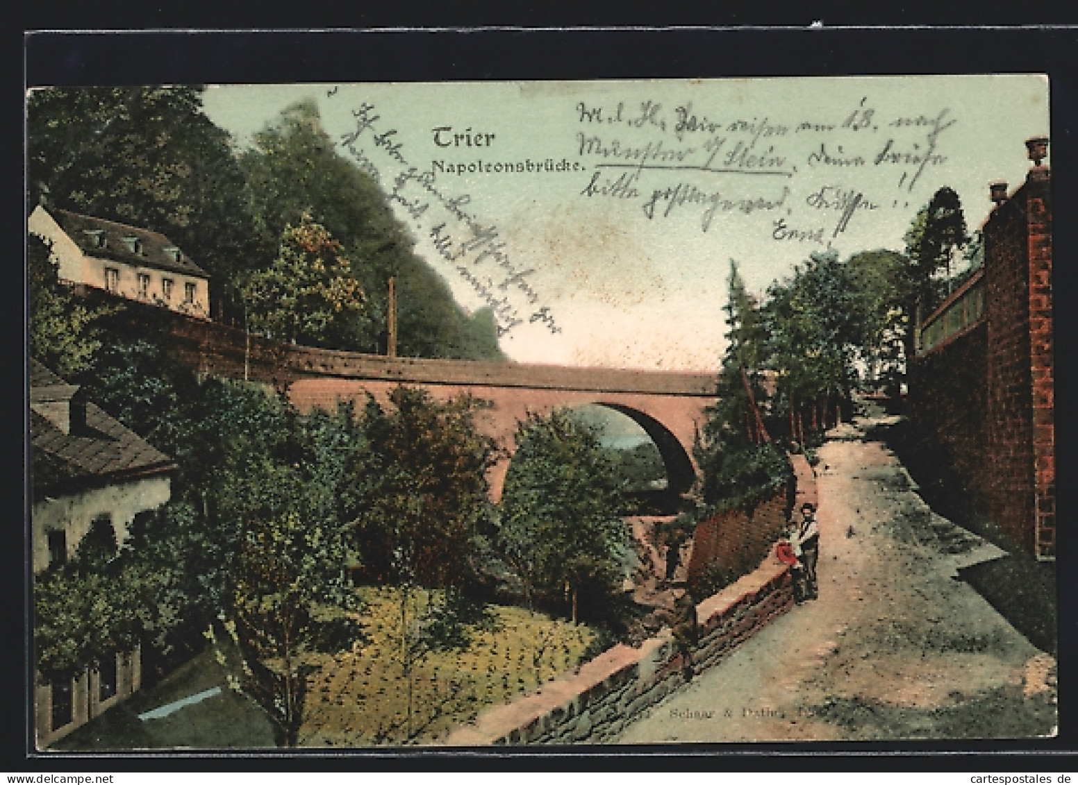 AK Trier, Blick Auf Die Napoleonsbrücke  - Trier