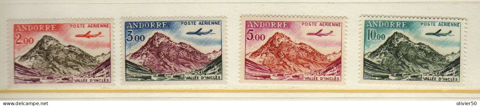 Andorre Francaise -  (1961-64) -  P A  Avion En Vol  Vallee D'Incles -  Neufs** - MNH - Poste Aérienne