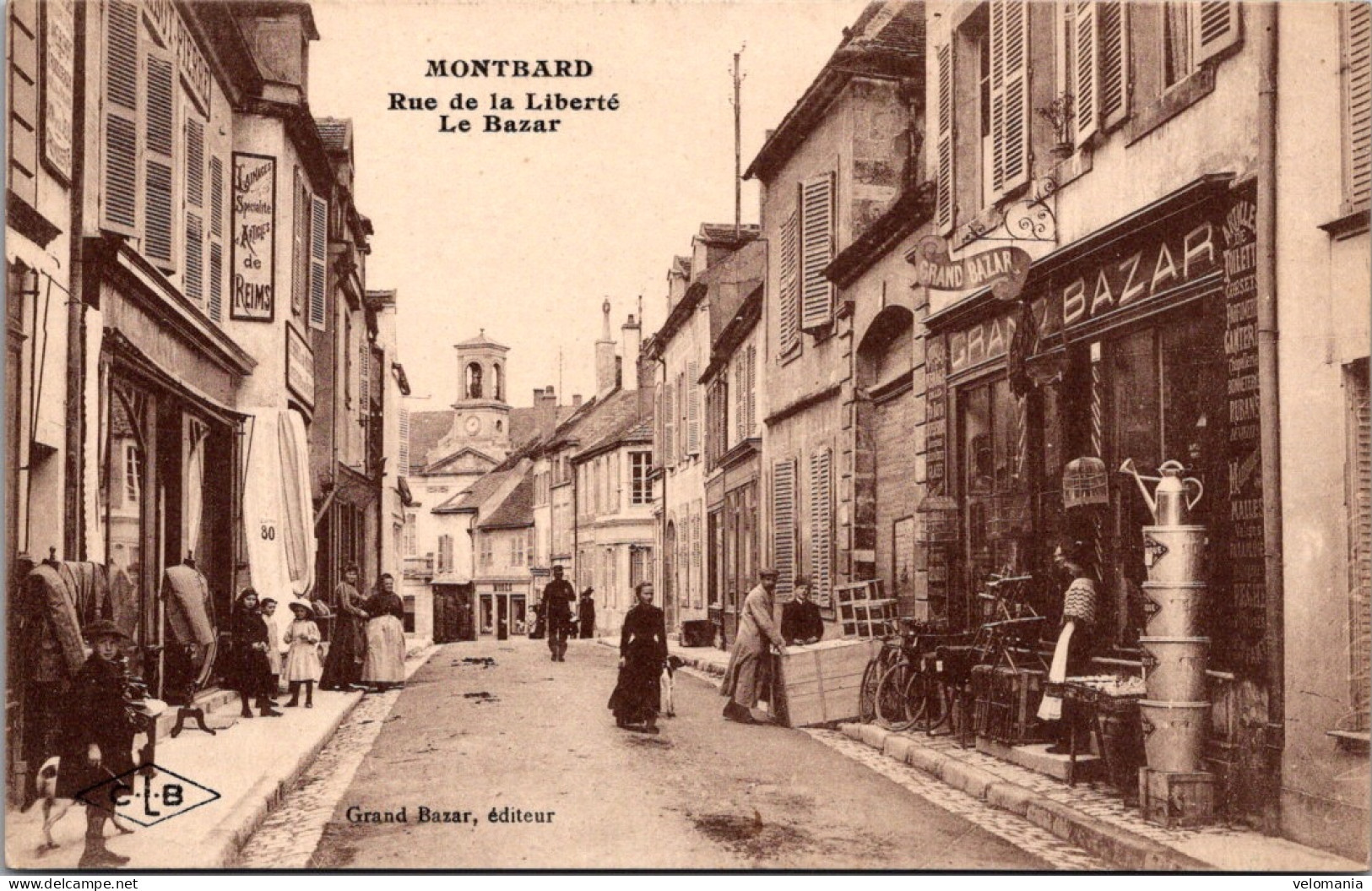 S16299 Cpa 21 Montbard - Rue De La Liberté - Le Bazar - Montbard
