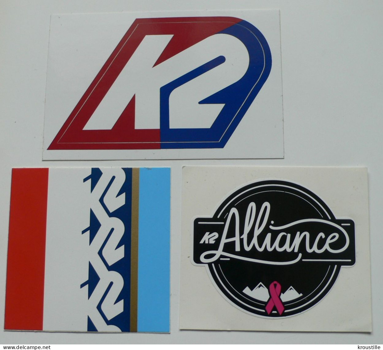 K2 : LOT DE 3 AUTOCOLLANTS - THEME SKI . SPORT - Stickers