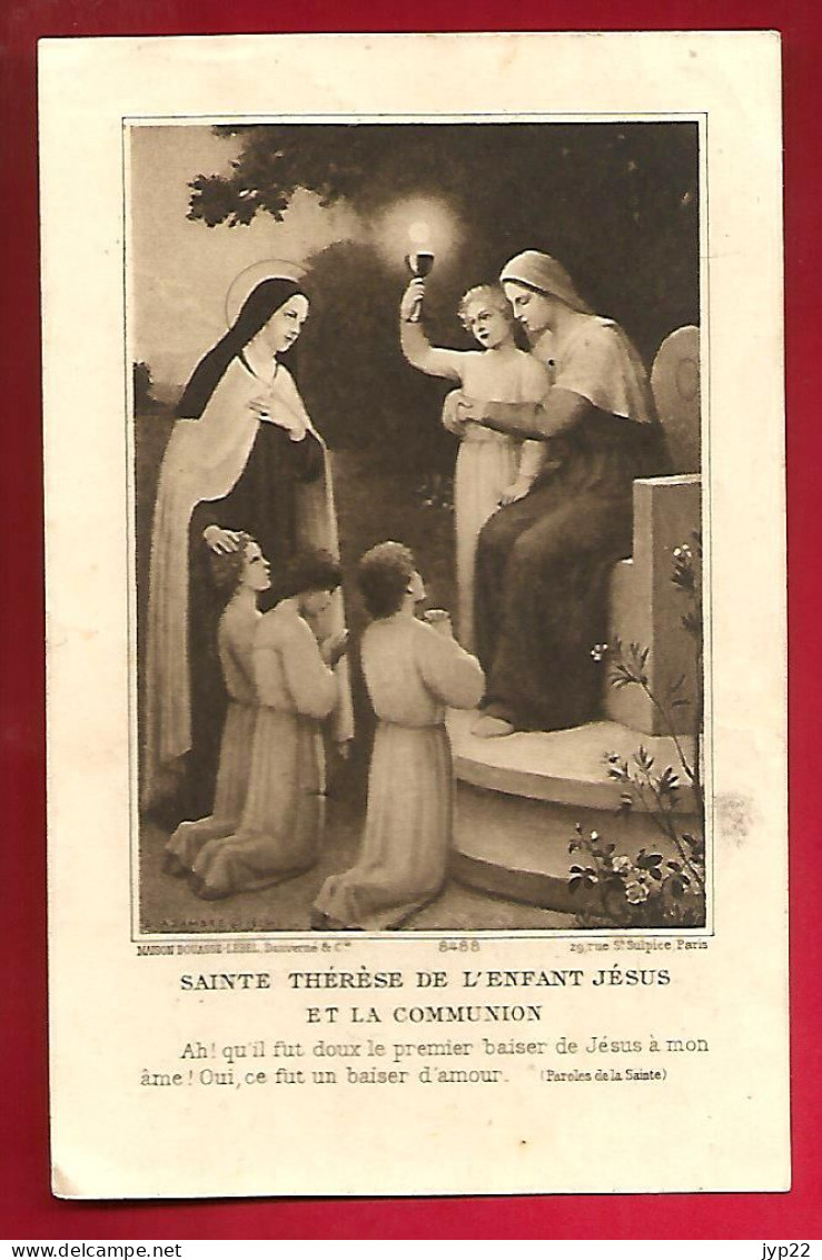 Image Pieuse Ed Bouasse Lebel Dauverné 8488 Sainte Thérèse De L'Enfant Jésus Et La Communion - Dos Vierge - Andachtsbilder