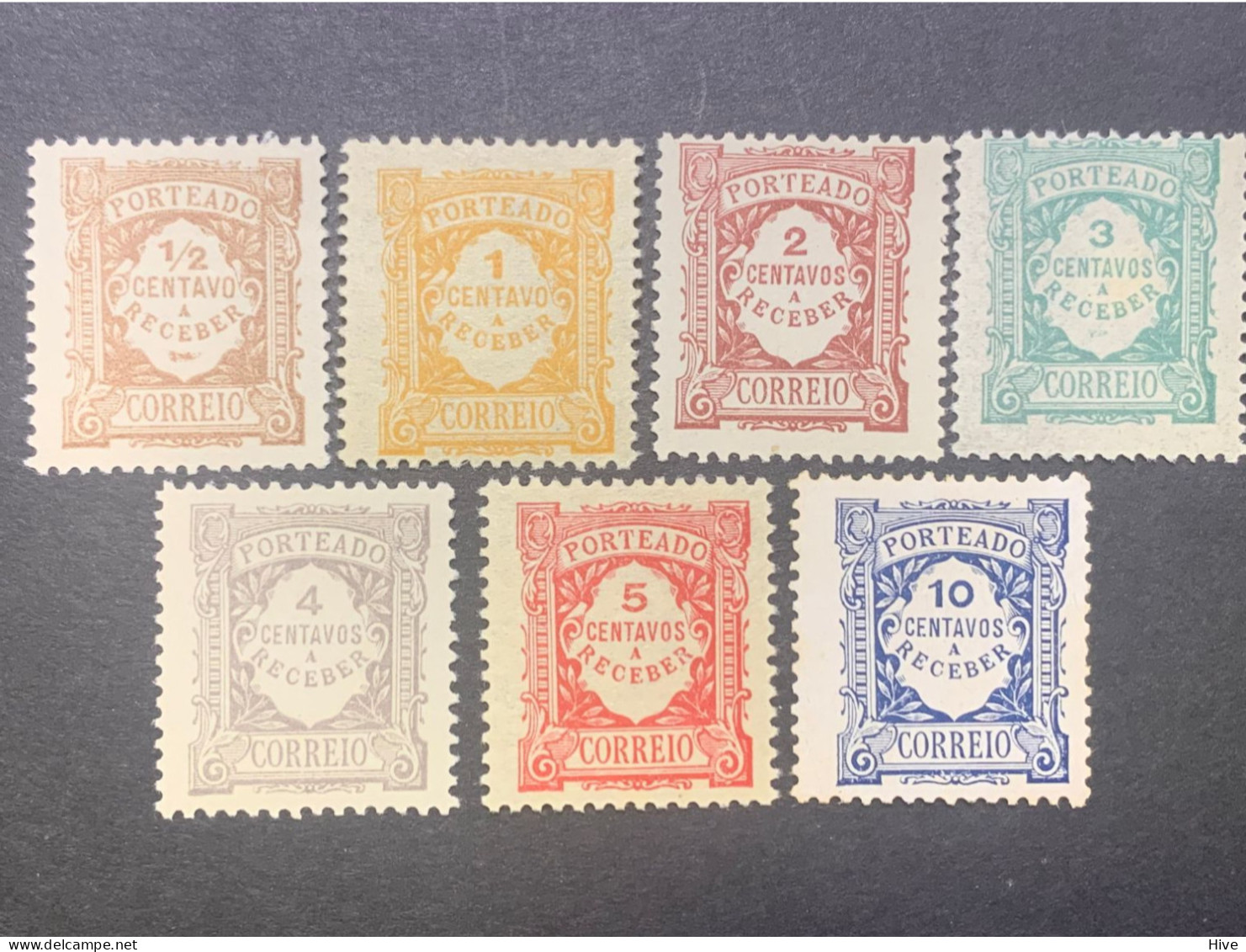 Portugal, 1915  # 21/7 Porteado MH - Unused Stamps