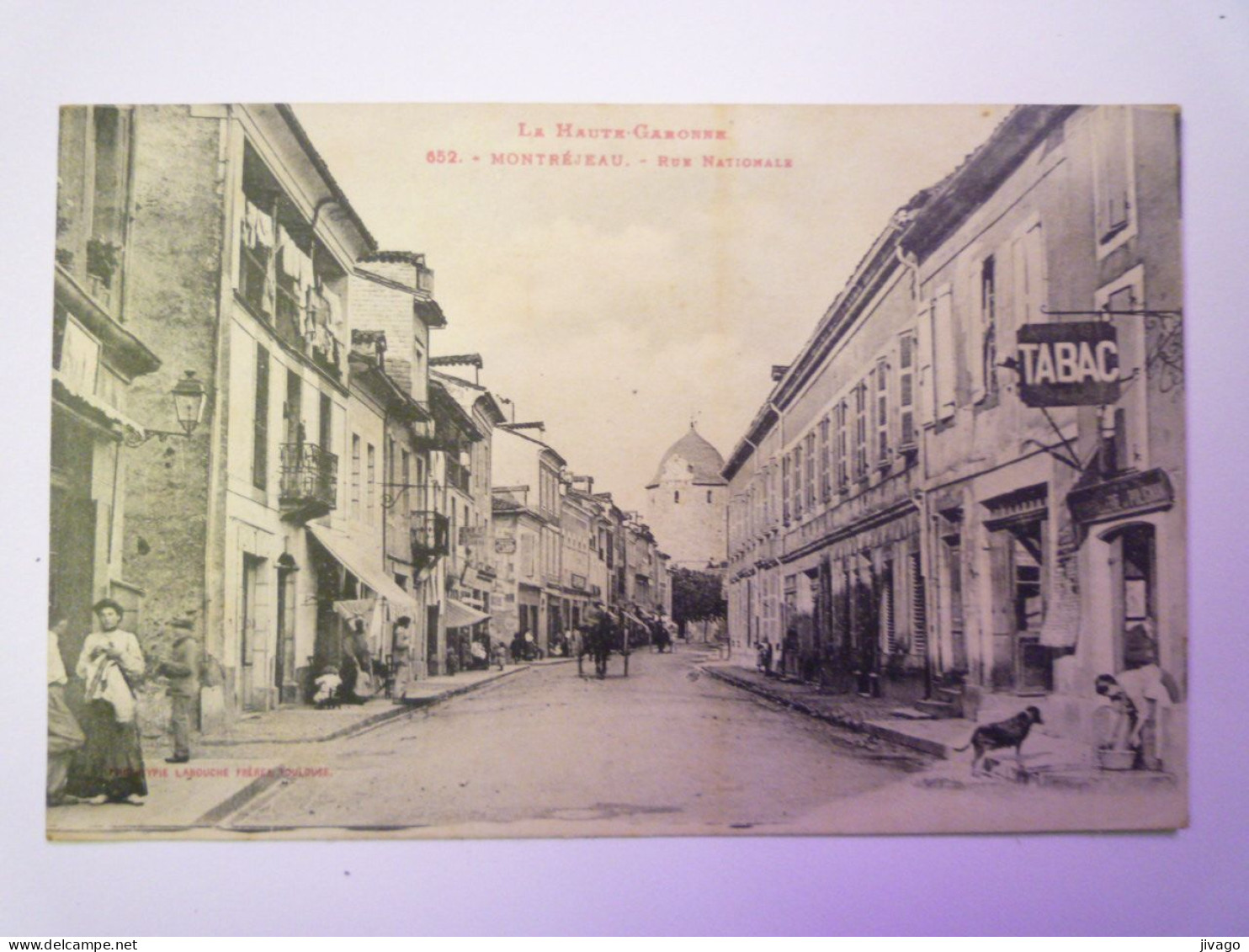 2024 - 1625  MONTREJEAU  (Haute-Garonne)  :  Rue Nationale   1924   XXX - Montréjeau