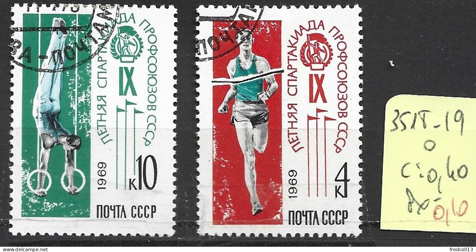 RUSSIE 3518-19 Oblitérés Côte 0.40 € - Usados