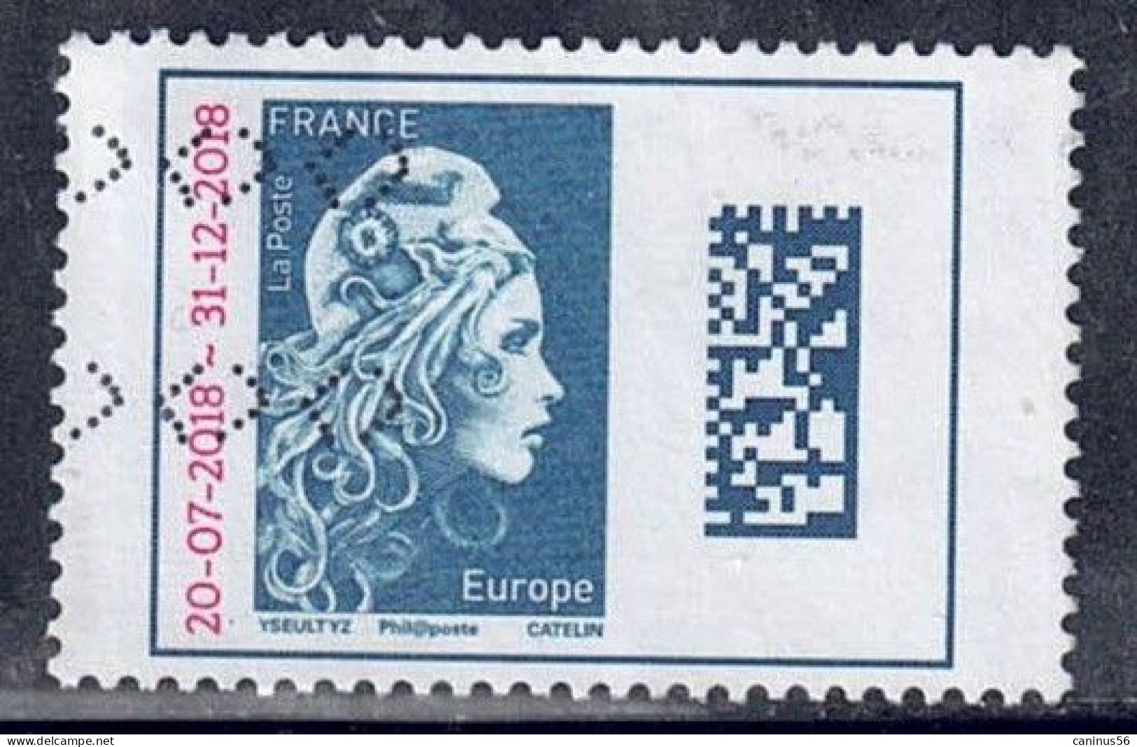 2018 Yt 5270 (o)  Marianne L'engagée Marianne D'Yseult Digan Surchargée Lettre Prioritaire Pour L'Europe Jusqu'à 20g - Used Stamps