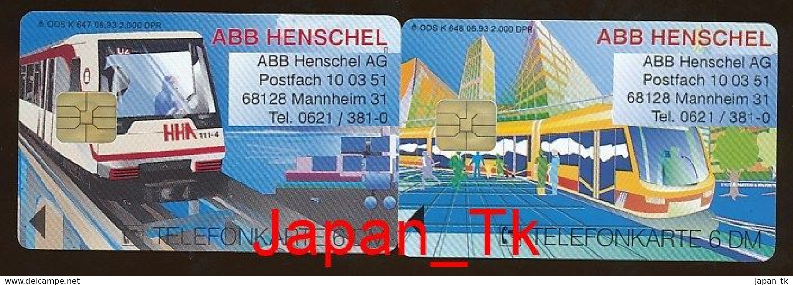 GERMANY K 647-648 93 ABB Henschel AG Eisenbahn - Aufl  2000 - Siehe Scan - K-Serie : Serie Clienti