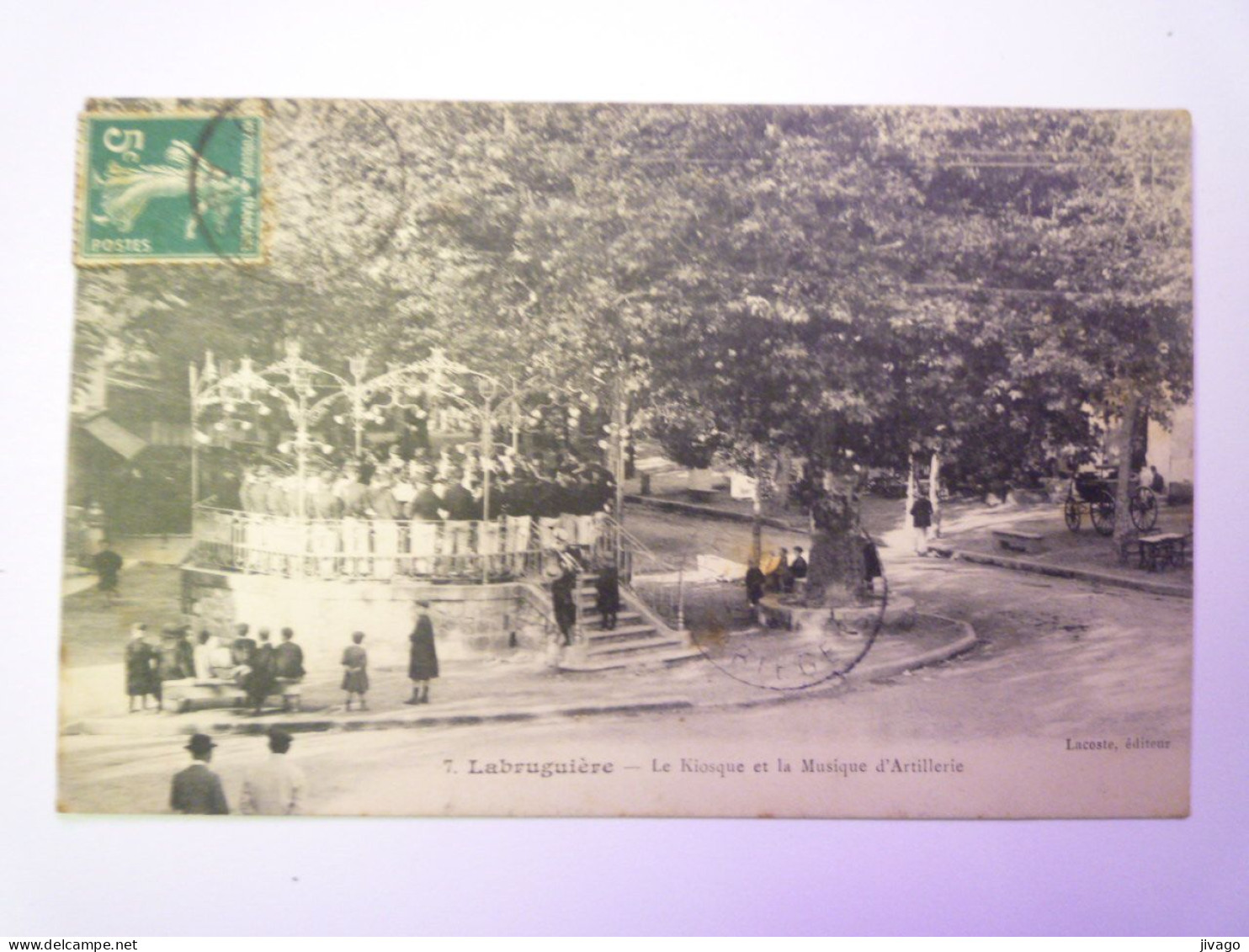 2024 - 1626  LABRUGUIERE  (Tarn)  :  Le KIOSQUE Et La MUSIQUE D'ARTILLERIE   1911   XXX - Labruguière