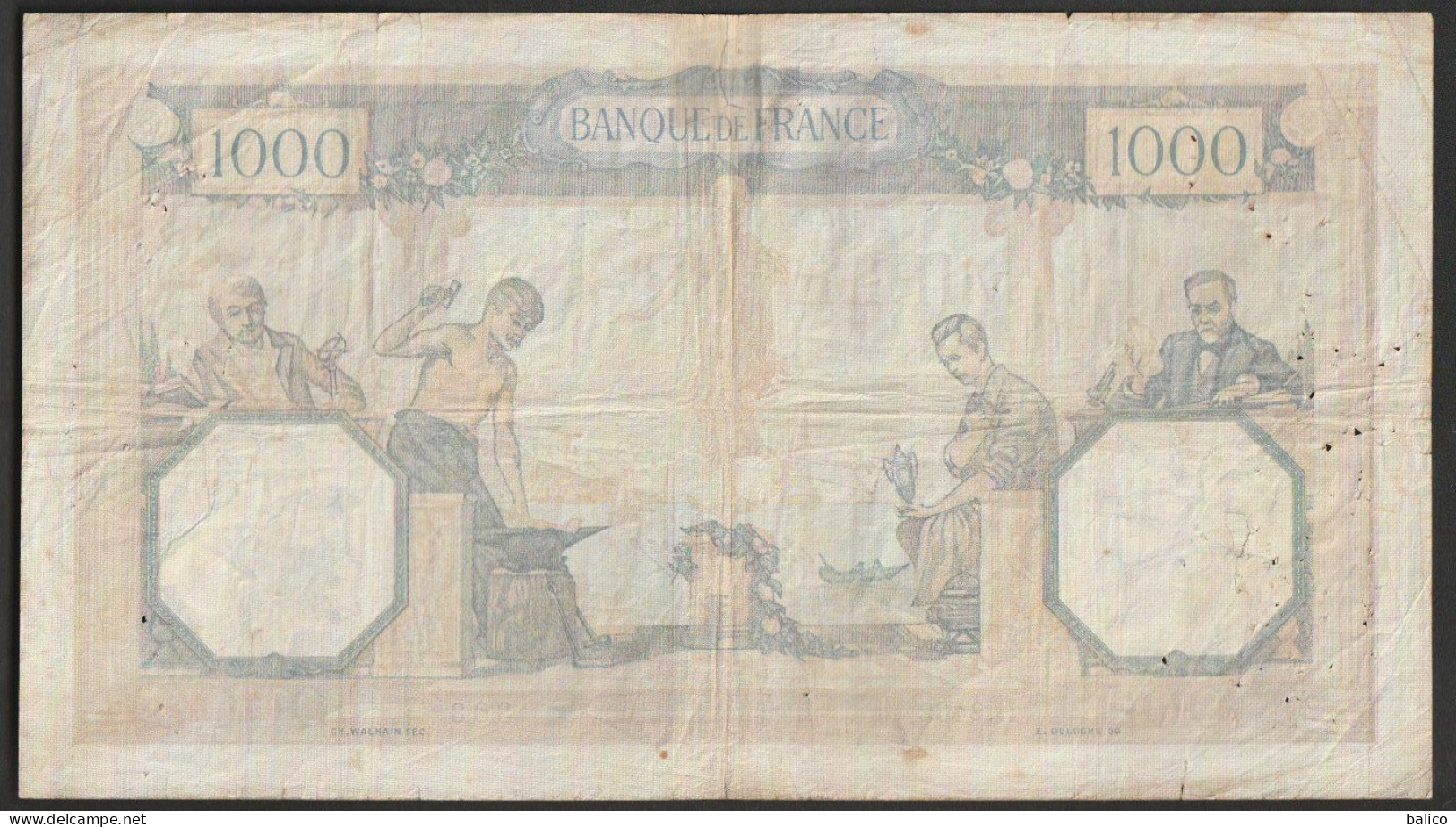 Billet 1000 Francs - Type Ceres Et Mercure - 27 Avril 1933 - H.2432 - 303 - 1 000 F 1927-1940 ''Cérès Et Mercure''