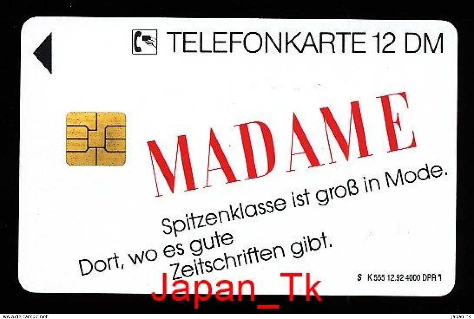 GERMANY K 555 92 MADAME - Aufl  4000 - Siehe Scan - K-Series : Customers Sets