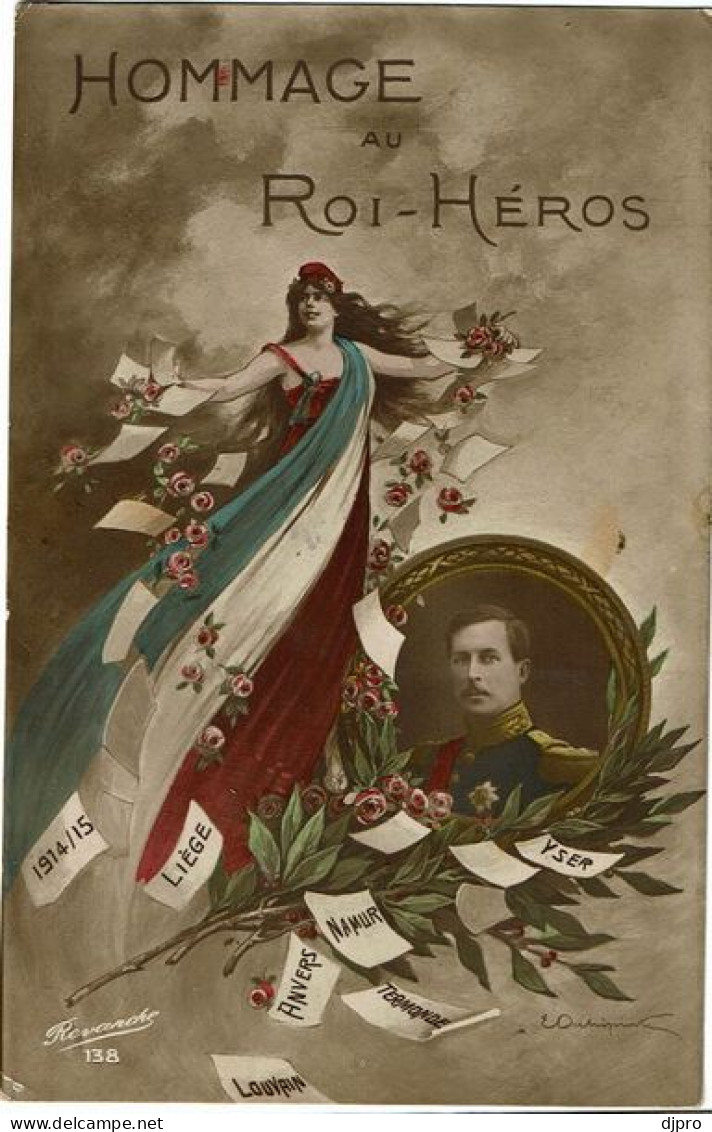 Francais  Hommage Au Roi Heros - Patriotiques