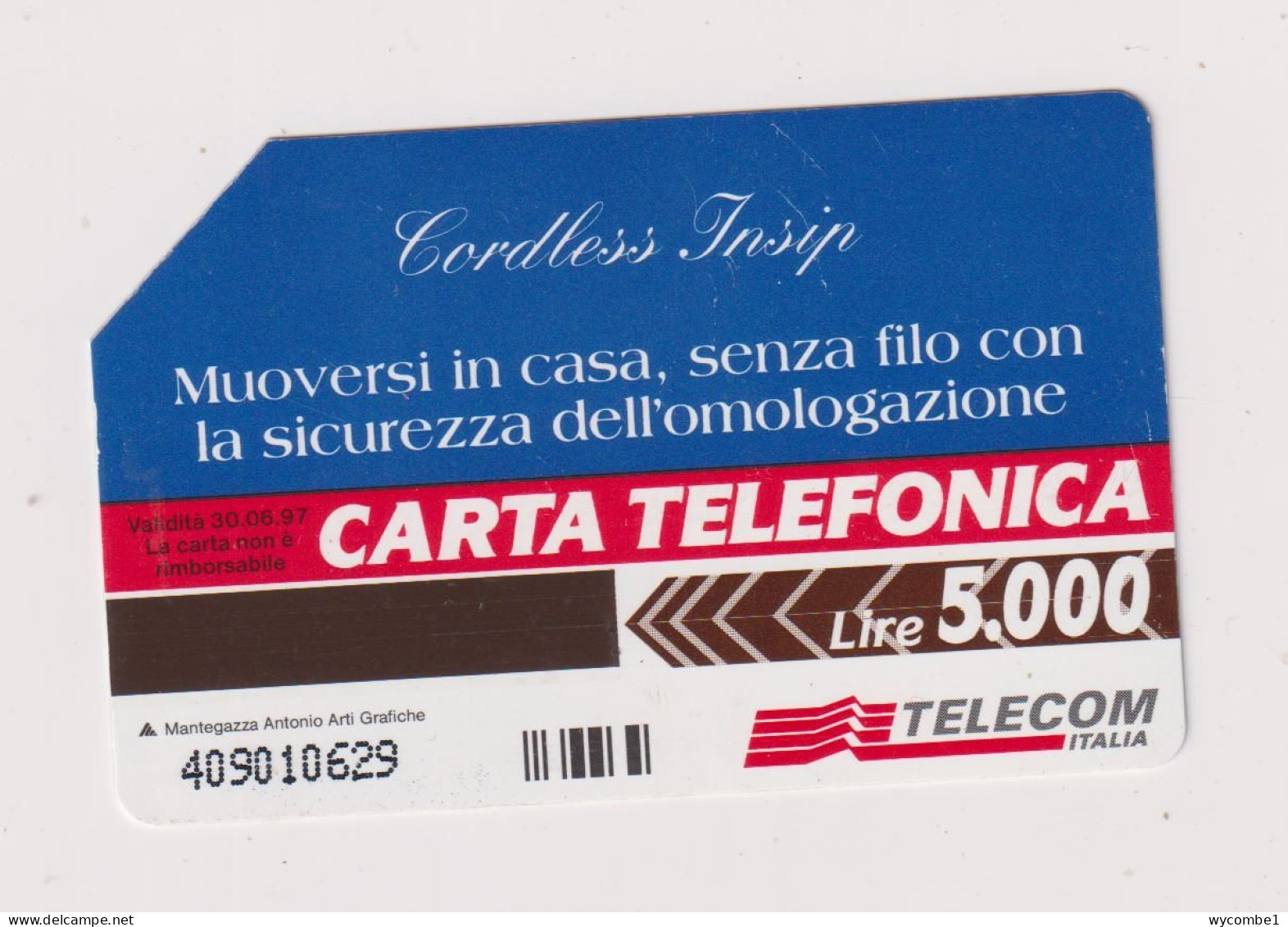 ITALY - Cordless Insip Urmet  Phonecard - Openbaar Gewoon