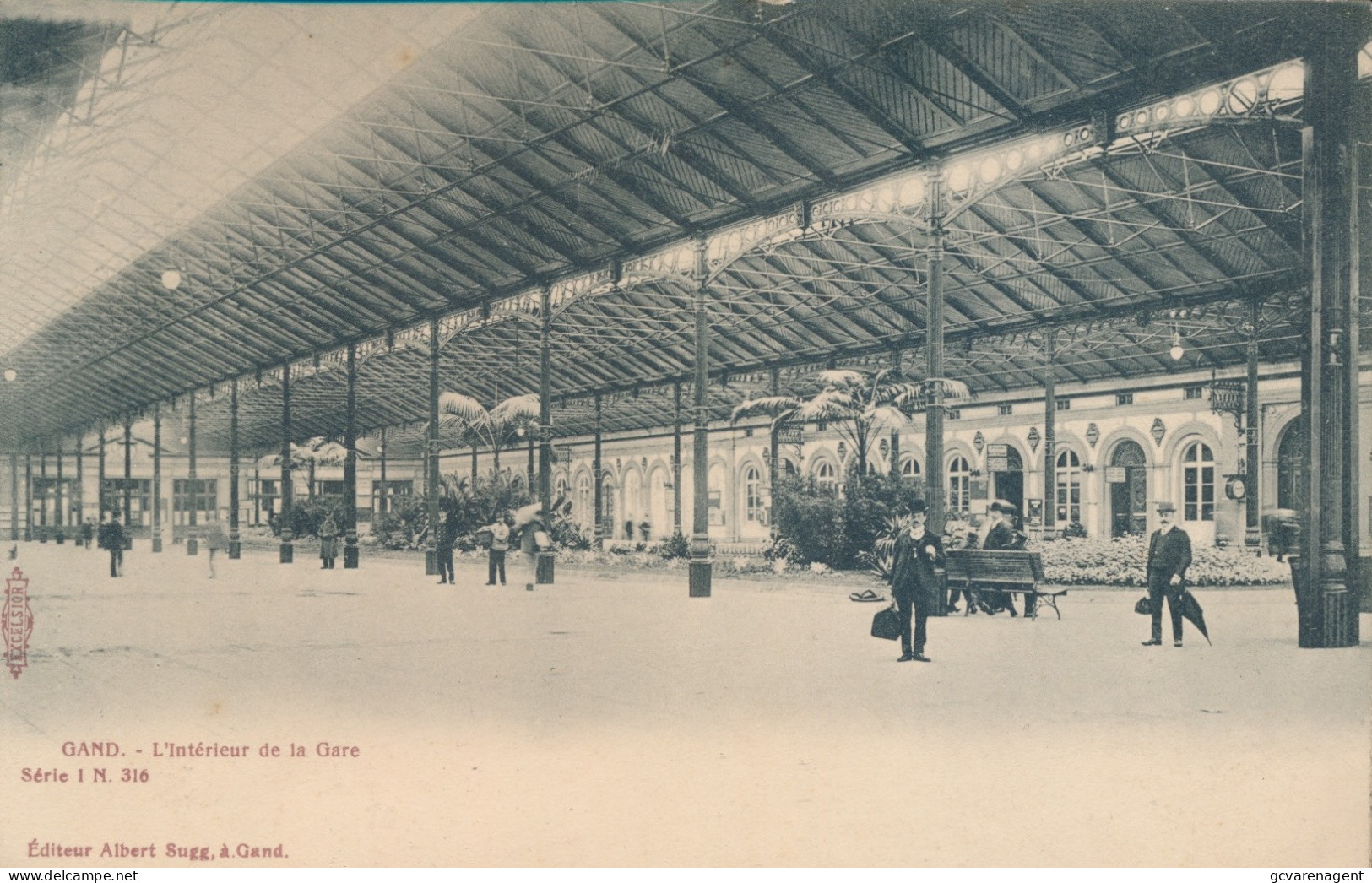 GENT     L'INTERIEUR DE LA GARE.    .     .  A.SUGG  1/316                   2 SCANS - Gent