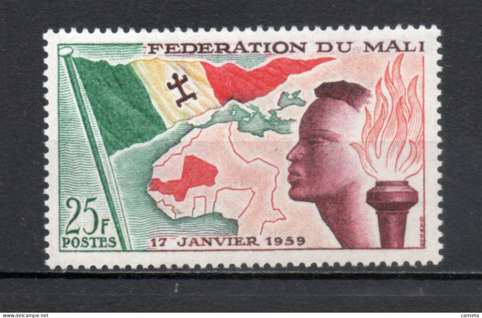 MALI  N° 1  NEUF SANS CHARNIERE  COTE 2.00€  CREATION DE LA FEDERATION DRAPEAU - Mali (1959-...)