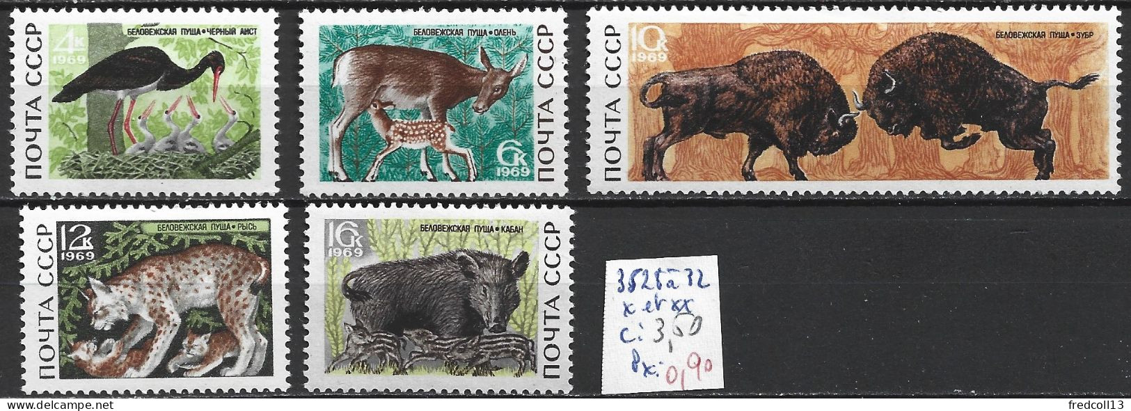 RUSSIE 3528 à 32 * & ** Côte 3.50 € - Unused Stamps