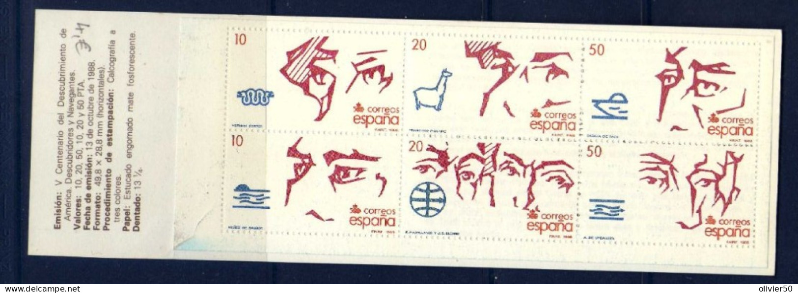 Espagne - 1988 - Carnet  - 500eme  Anniversaire De La Decouverte De L'Amerique -  Neufs** - MNH - Booklets