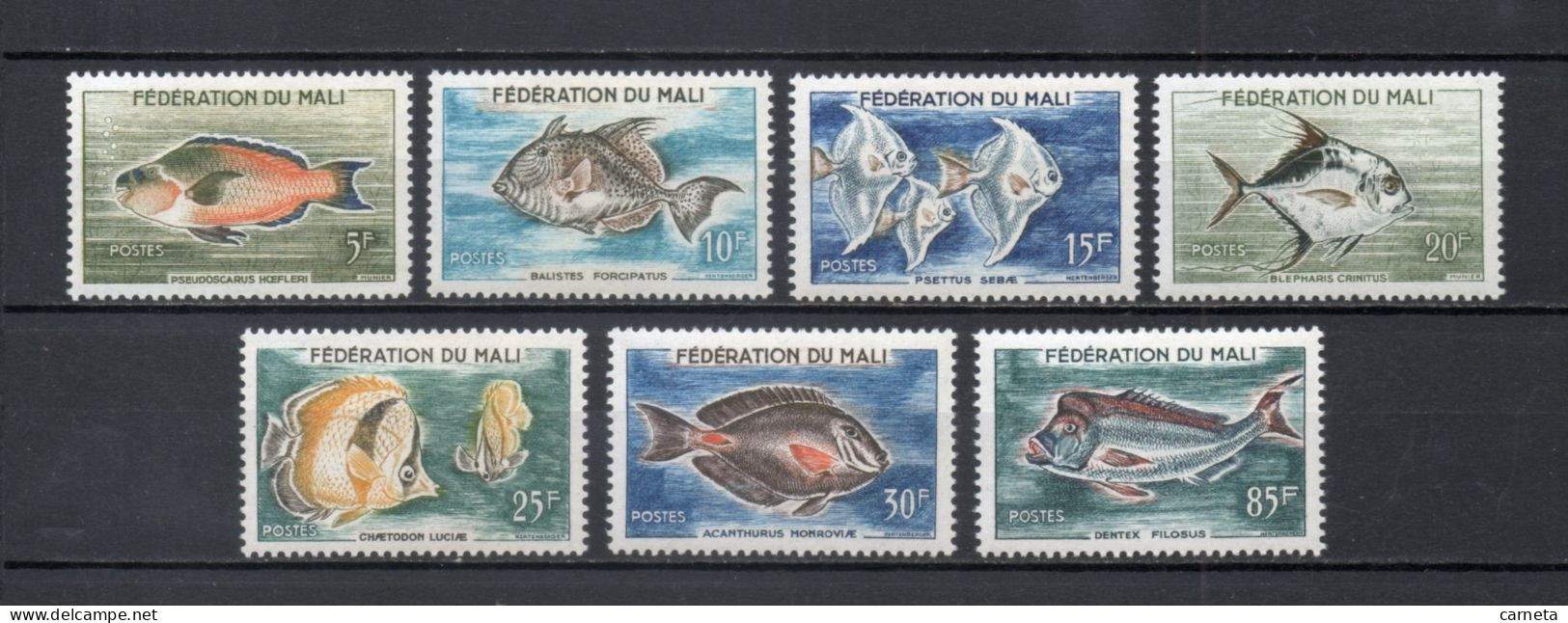 MALI  N° 2 à 8   NEUFS SANS CHARNIERE  COTE 12.00€   POISSON ANIMAUX FAUNE - Mali (1959-...)