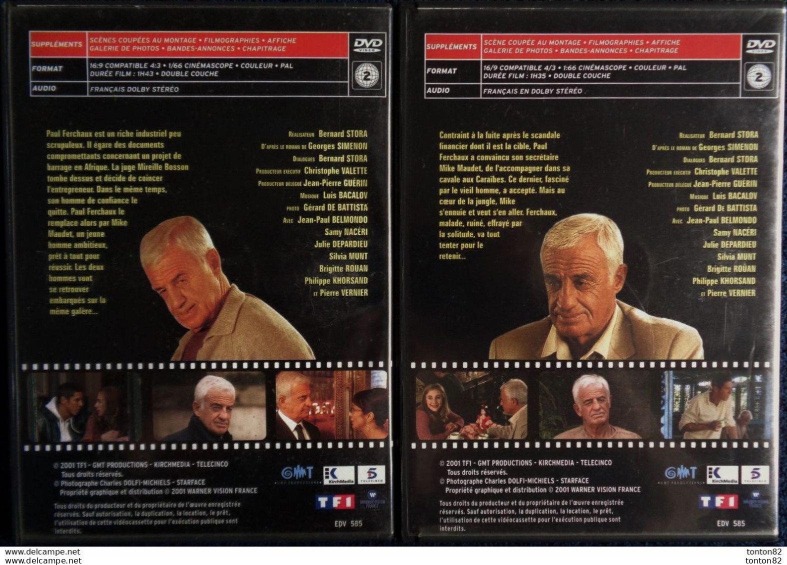 L’aîné Des Ferchaux - 1ère & 2ème Partie ( 2 DVD ) - Jean-Paul Belmondo - Samy Naceri - Julie Depardieu . - Komedie