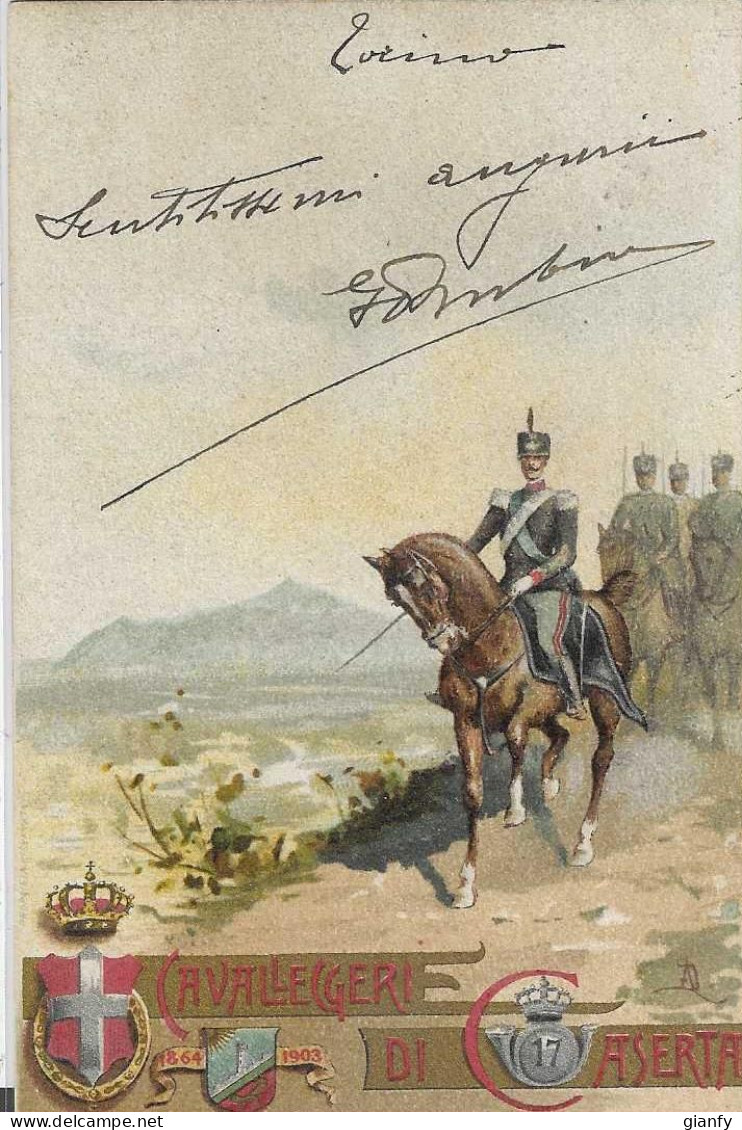 17° REGGIMENTO CAVALLEGGERI DI CASERTA 1903 ILLUSTRATORE DALBESIO - Régiments