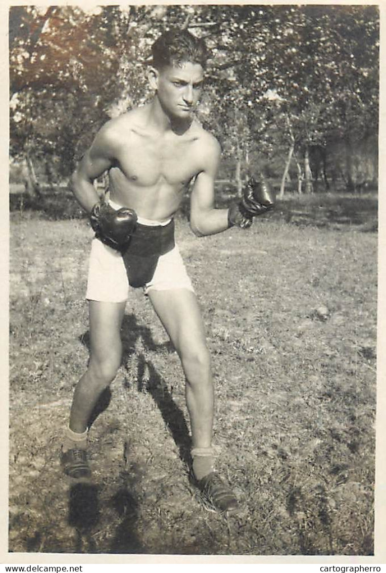 Boxeur Posing Vintage Photo - Sport