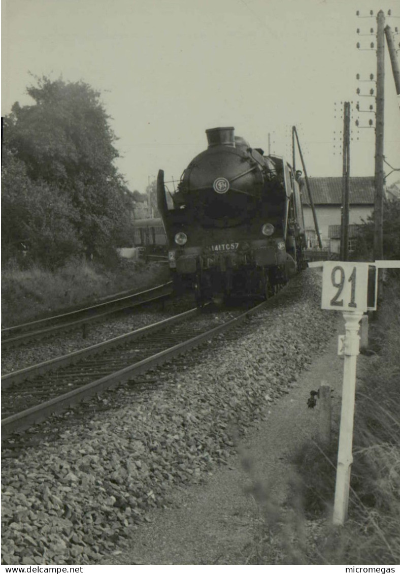 Reproduction - Locomotive 1411 C 57, Ligne De Montsoult - Trains