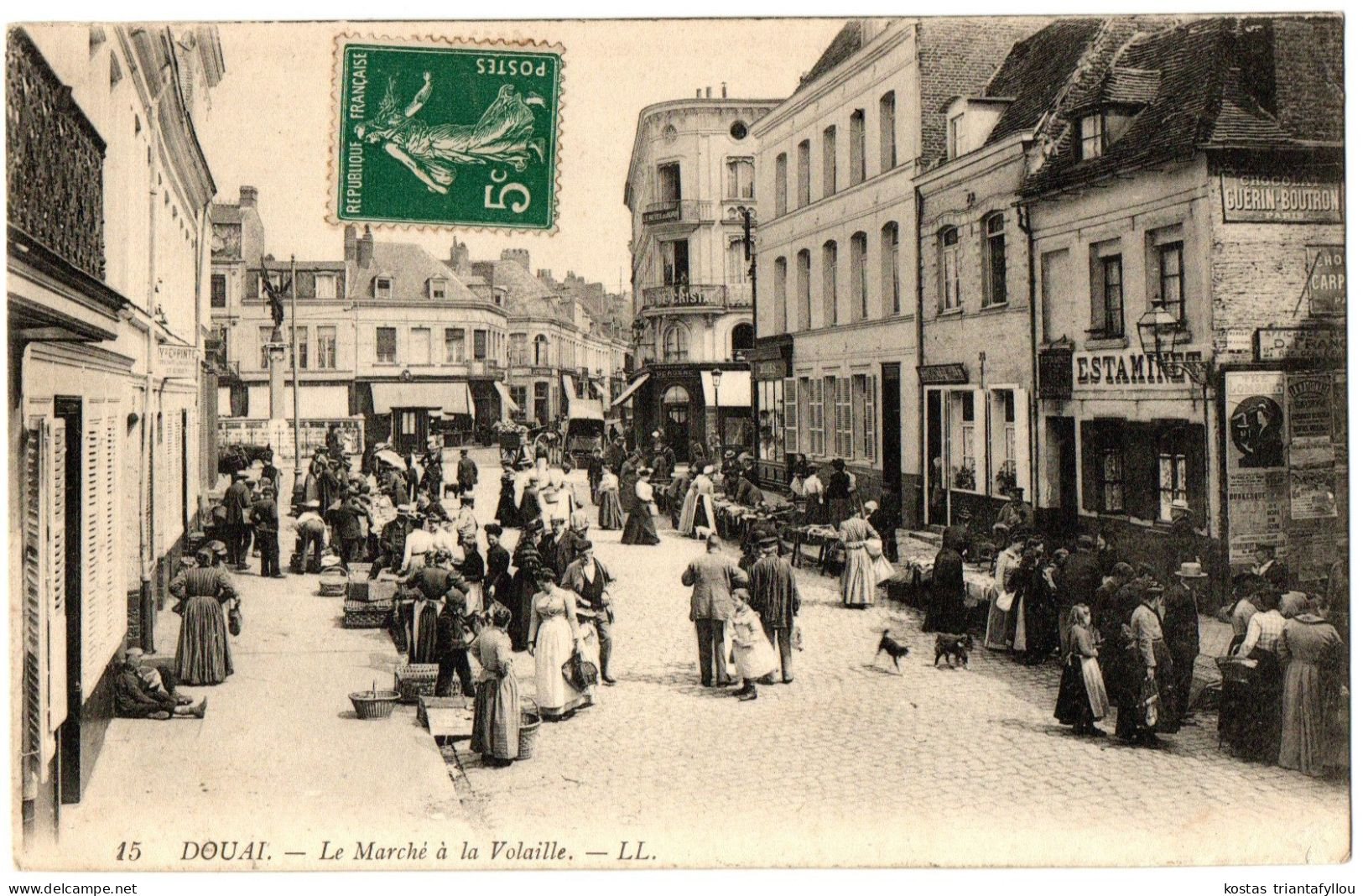 1.8.11 FRANCE, DOUAI, LE MARCHE A LA VOLAILLE, POSTCARD - Douai