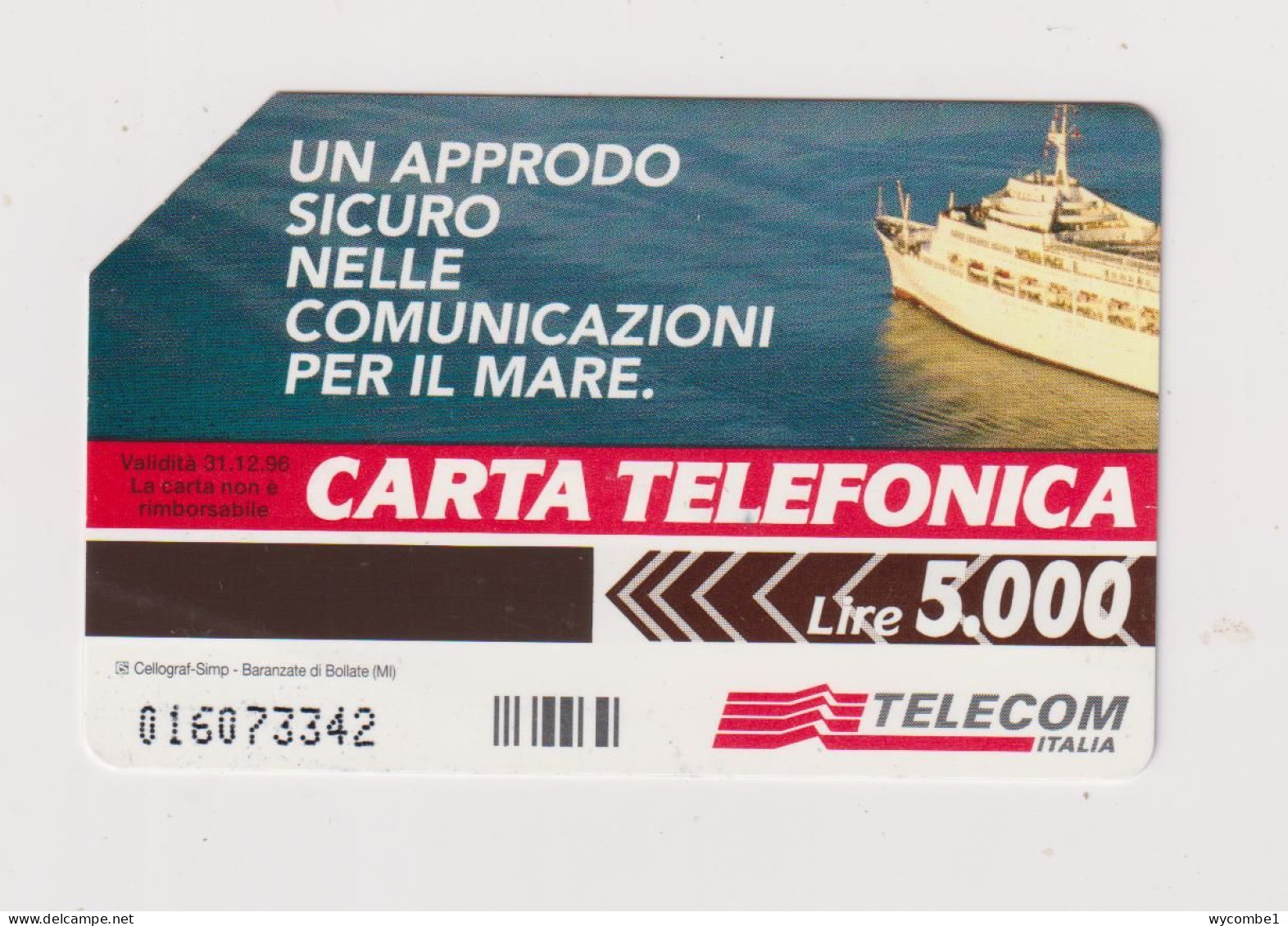 ITALY - Marine Navigation Urmet  Phonecard - Openbaar Gewoon