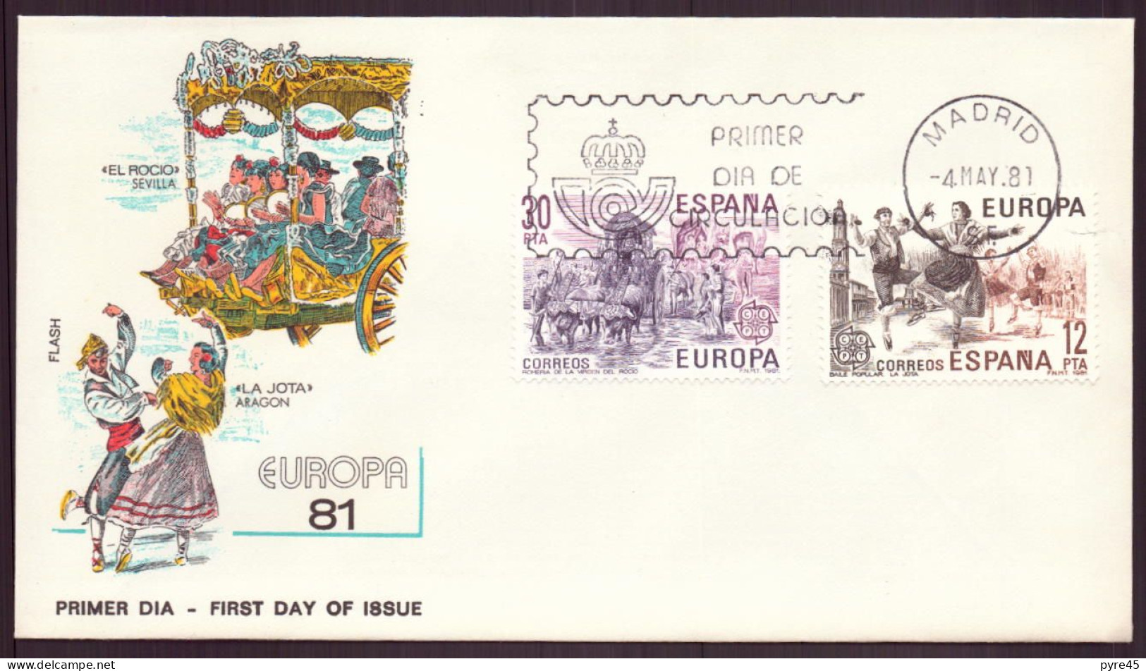 Espagne, FDC, Enveloppe Du 4 Mai 1981 à Madrid " Europa " - FDC