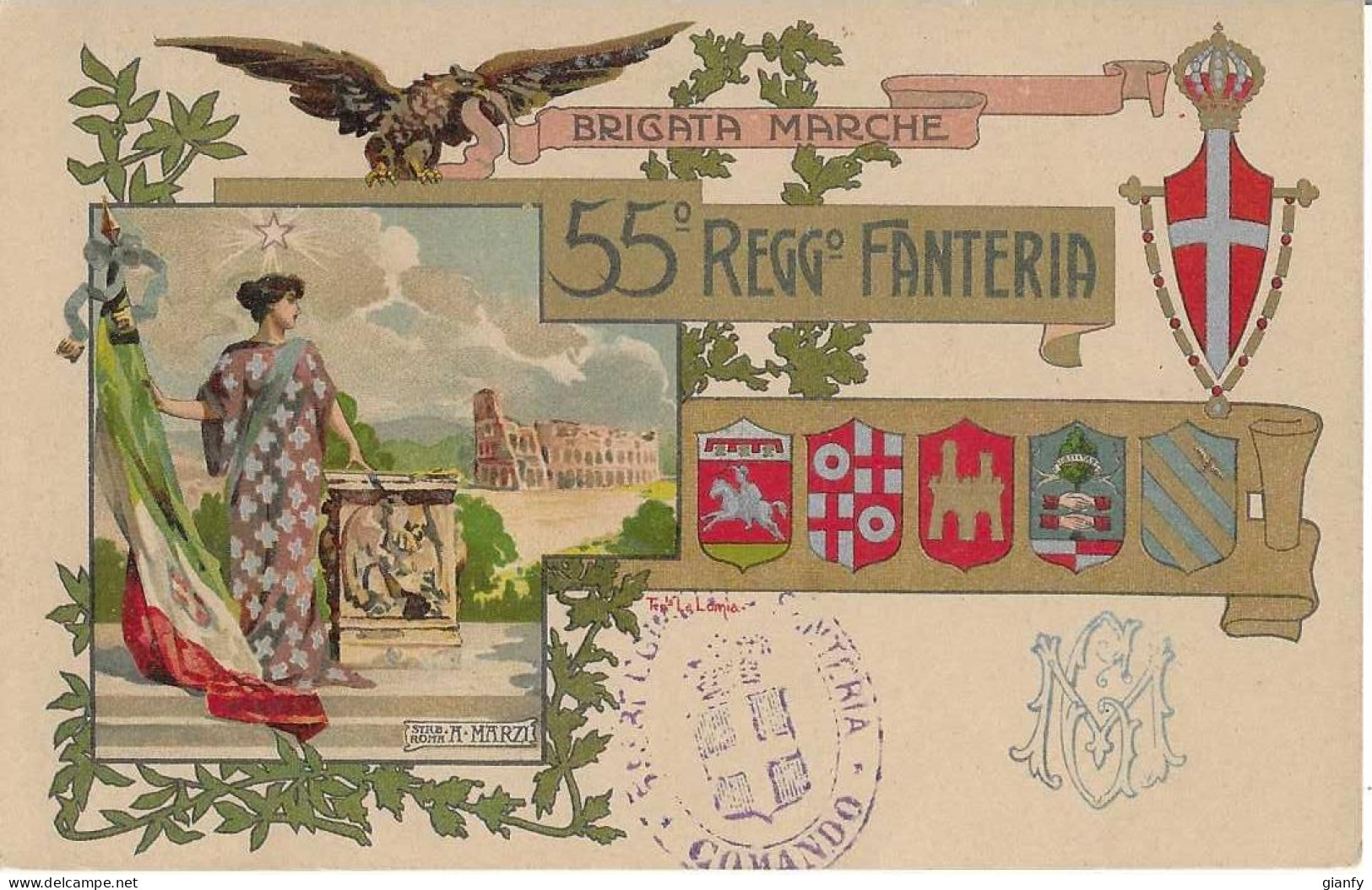 55° REGGIMENTO FANTERIA 1900 ILLUSTRATORE LA LOMIA - Regimientos