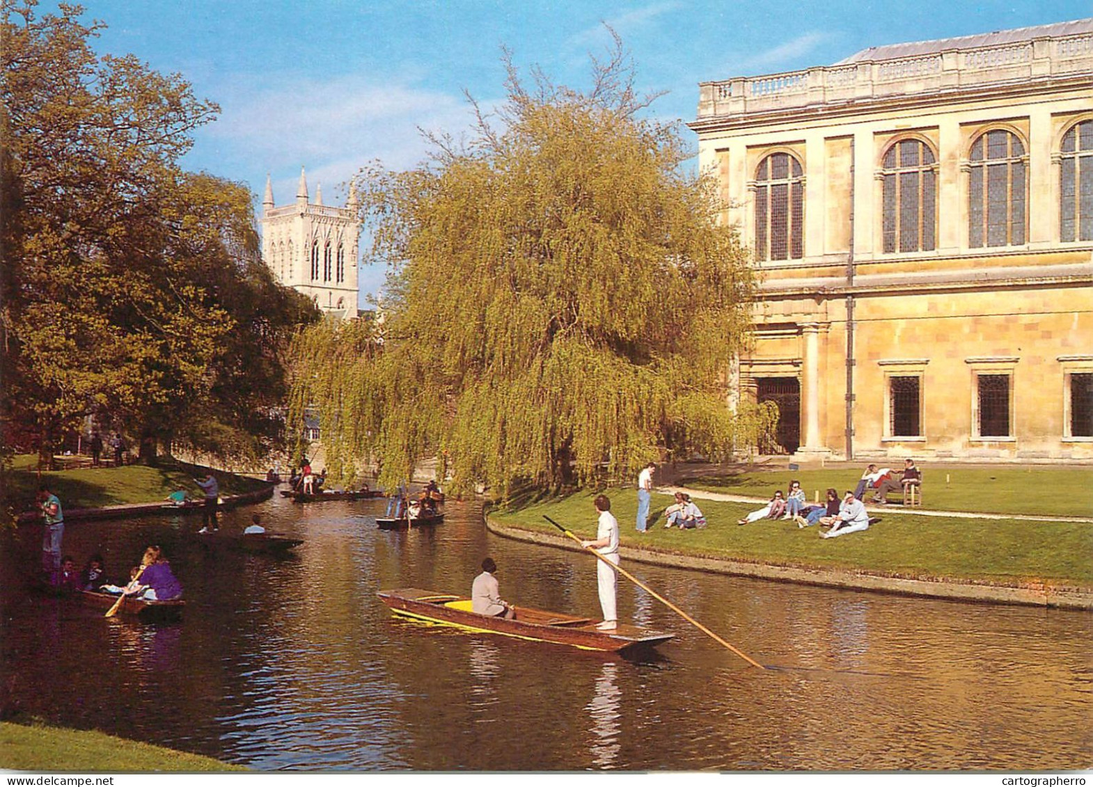 Navigation Sailing Vessels & Boats Themed Postcard St. John's College Cambridge - Voiliers