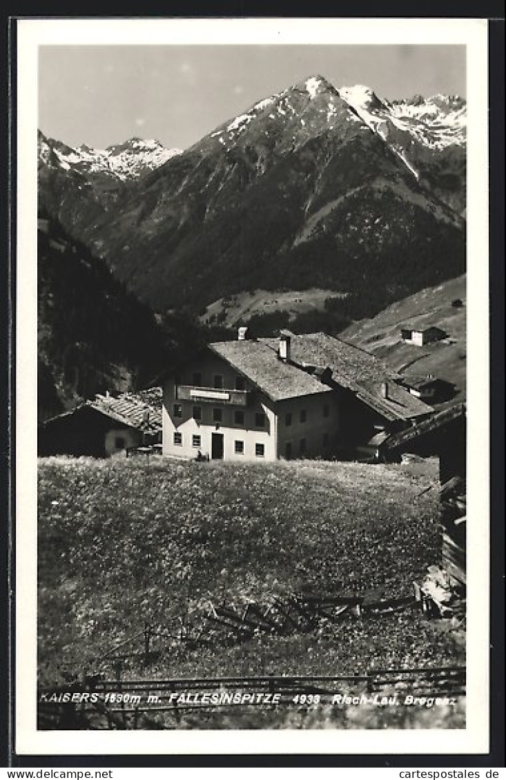 AK Kaisers Im Lechtal, Gasthaus Und Fallesinspitze Im Hintergrund  - Autres & Non Classés