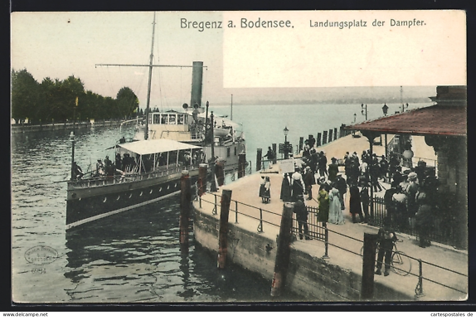 AK Bregenz A. Bodensee, Landungsplatz Der Dampfer  - Altri & Non Classificati