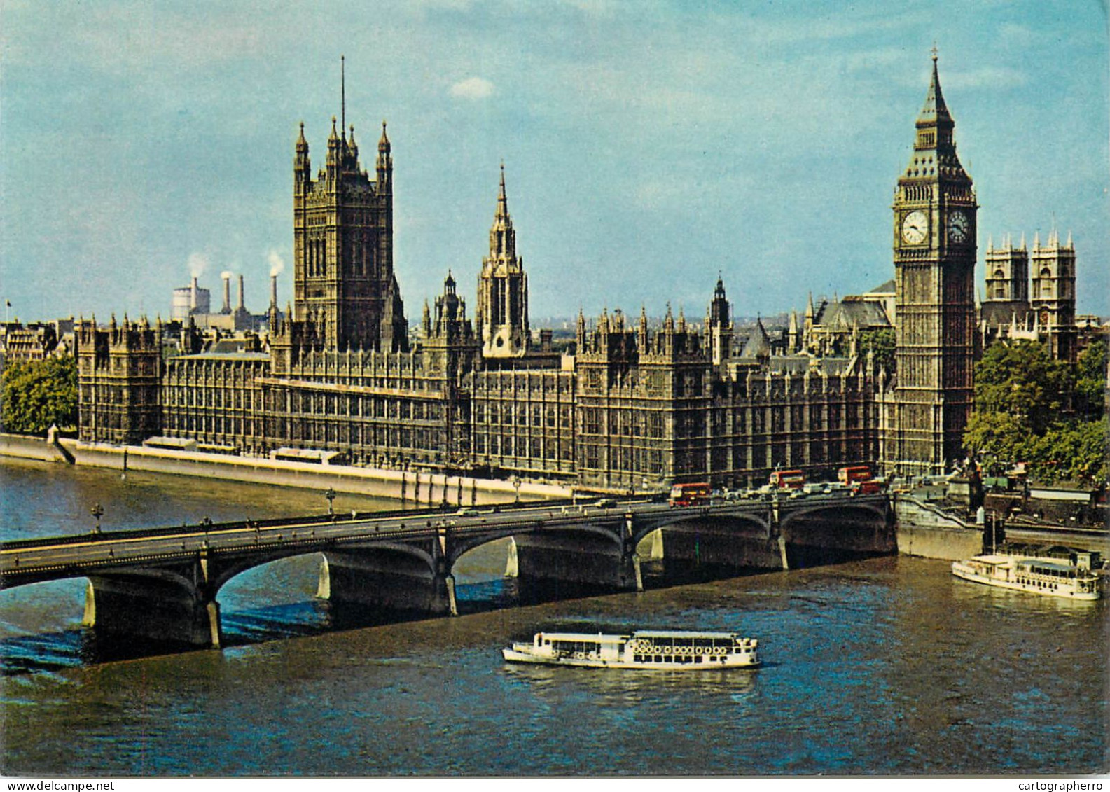 Navigation Sailing Vessels & Boats Themed Postcard London The Houses Of Parliament Westminster Bridge - Voiliers