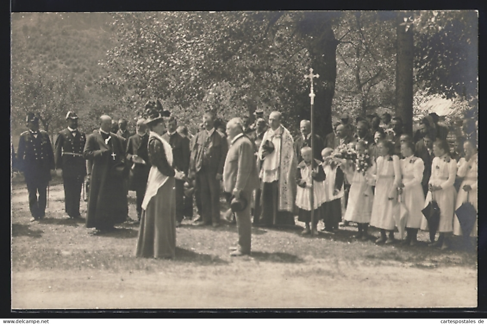 Foto-AK Hall B. Admont, Einweihung Der Maria Theresienbrücke Im Jahr 1908  - Autres & Non Classés