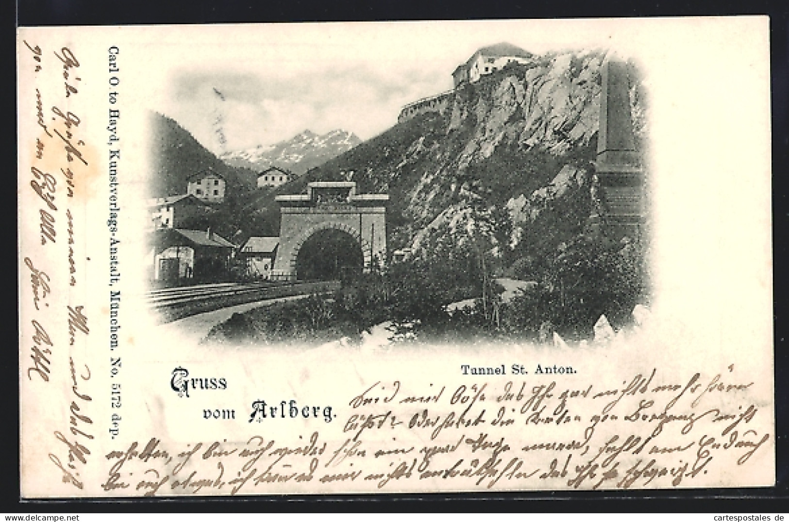 AK St. Anton /Arlberg, Tunnel, Denkmal  - Altri & Non Classificati