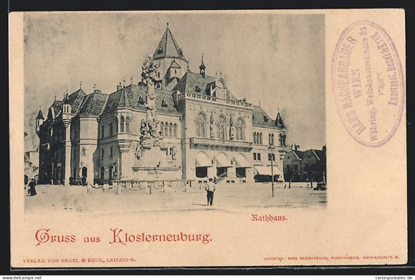 AK Klosterneuburg, Rathaus Und Denkmal  - Altri & Non Classificati