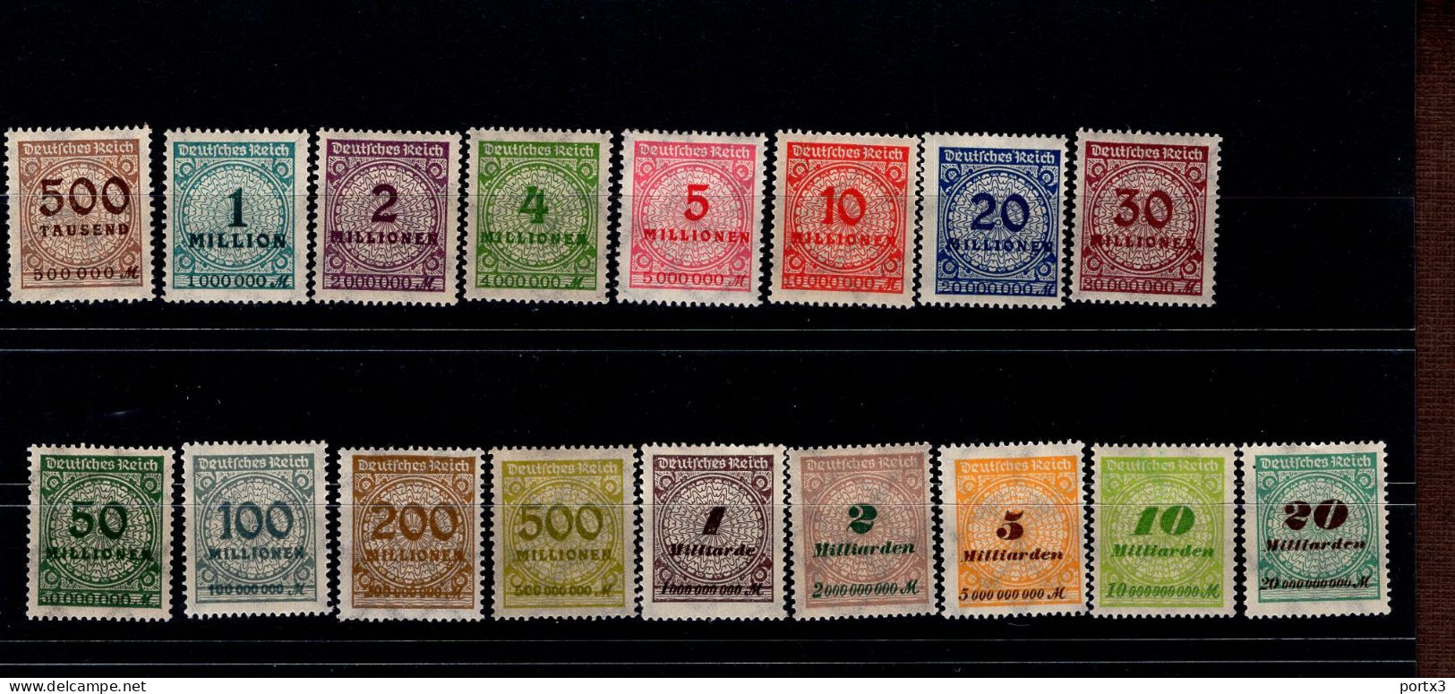 Deutsches Reich 313 - 329 Wert Im Kreis MNH Postfrisch ** Neuf - Unused Stamps